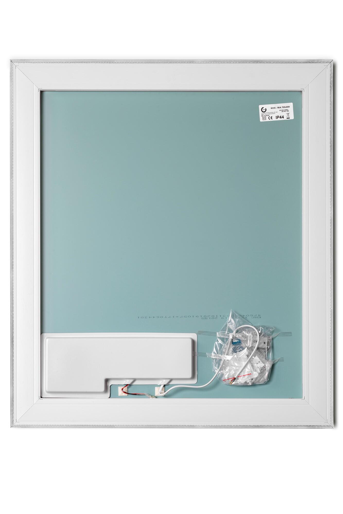 Espejo de baño con luz LED Mia, manual, táctil, 70x80cm - 7