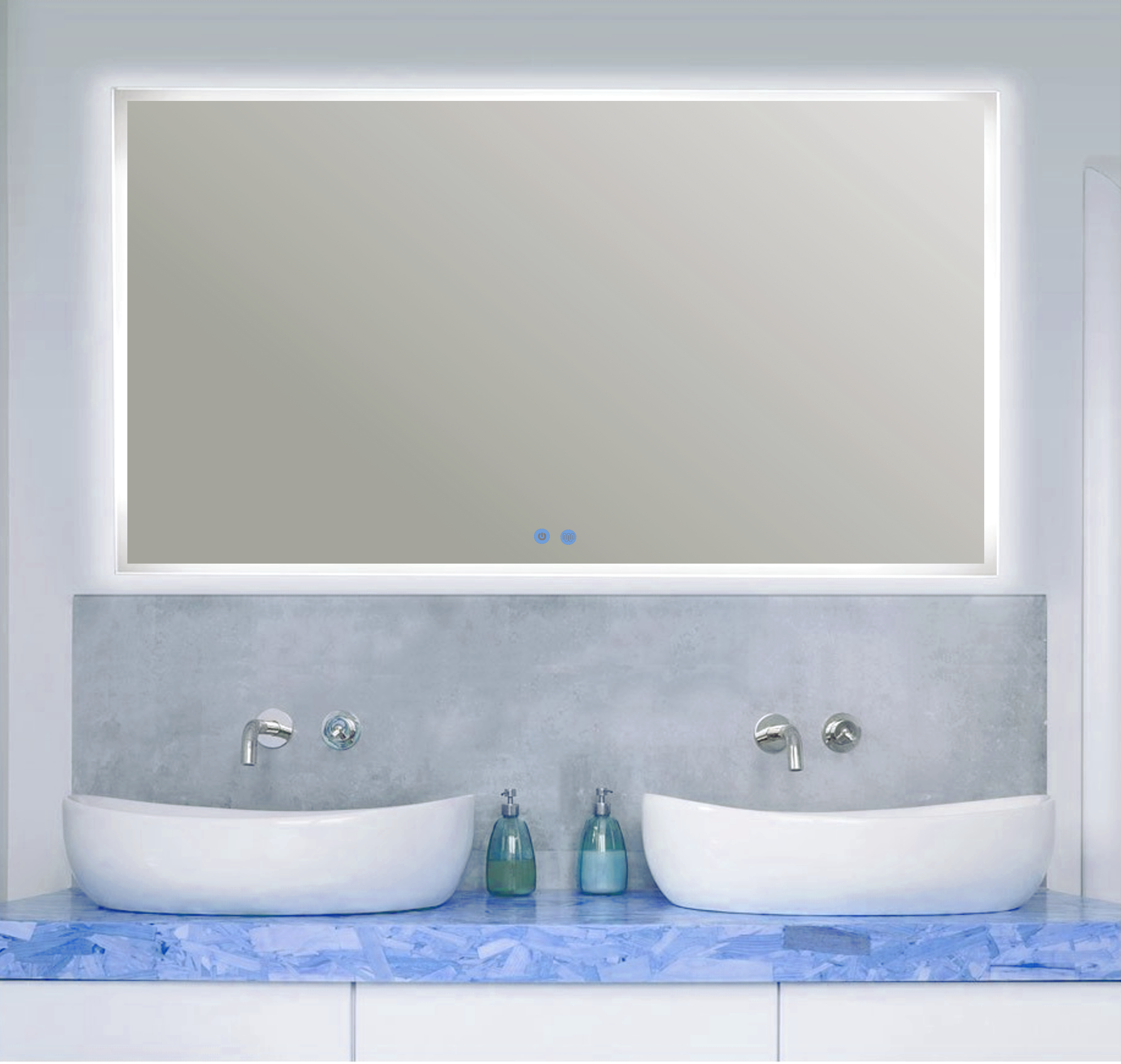 Espejo de baño con luz led armagedon , antivaho 130x80cm