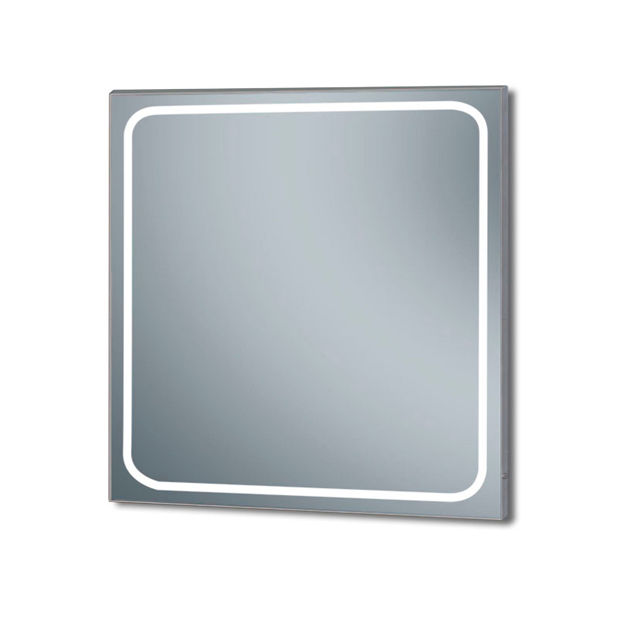Espejo de baño con luz led emin , antivaho 70x70 cm