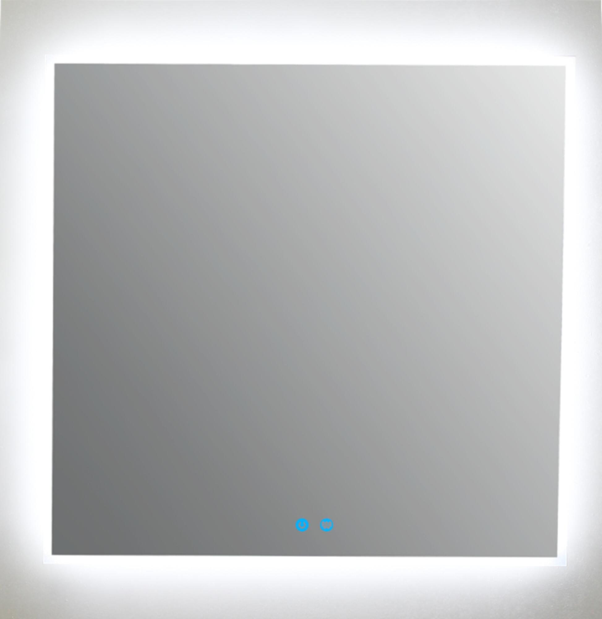Espejo de baño con luz led armagedon , antivaho 80x80cm