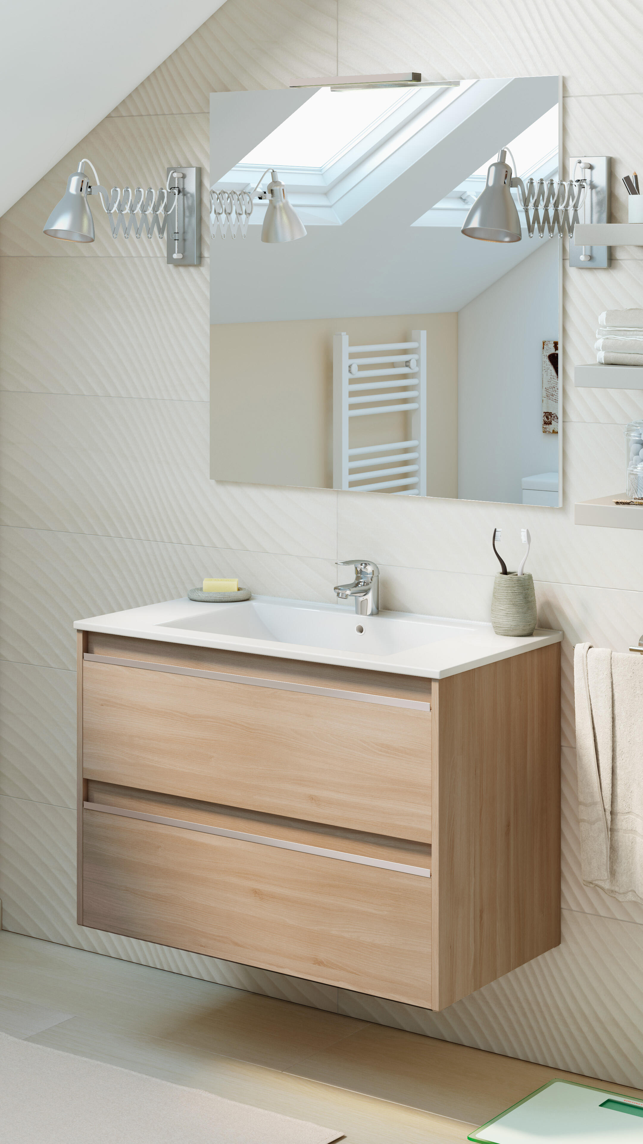 Espejo sin moldura rectangular Lain 80x100 cm - 2