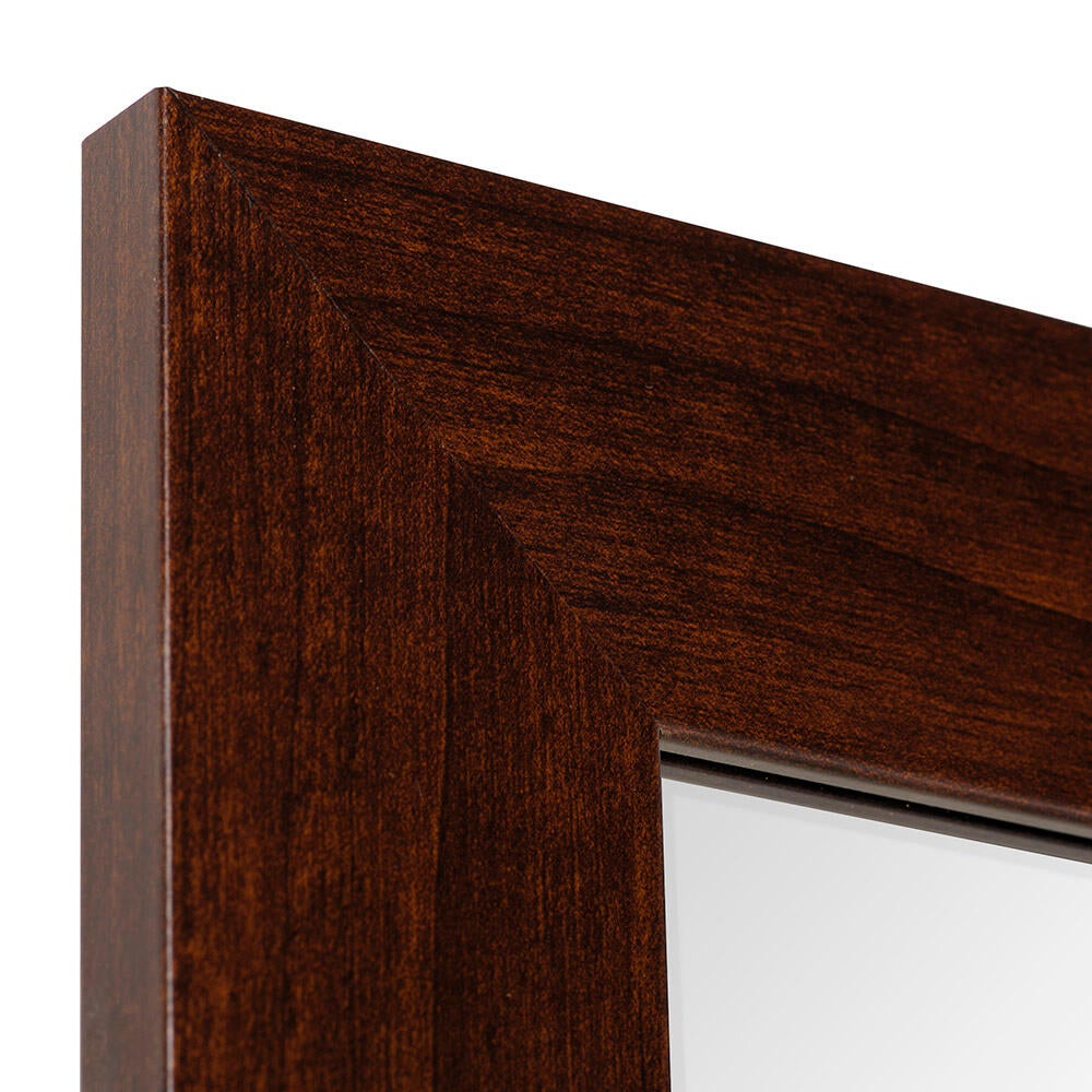 Espejo enmarcado cuadrado Roma nogal oscuro  80 x80 cm - 3