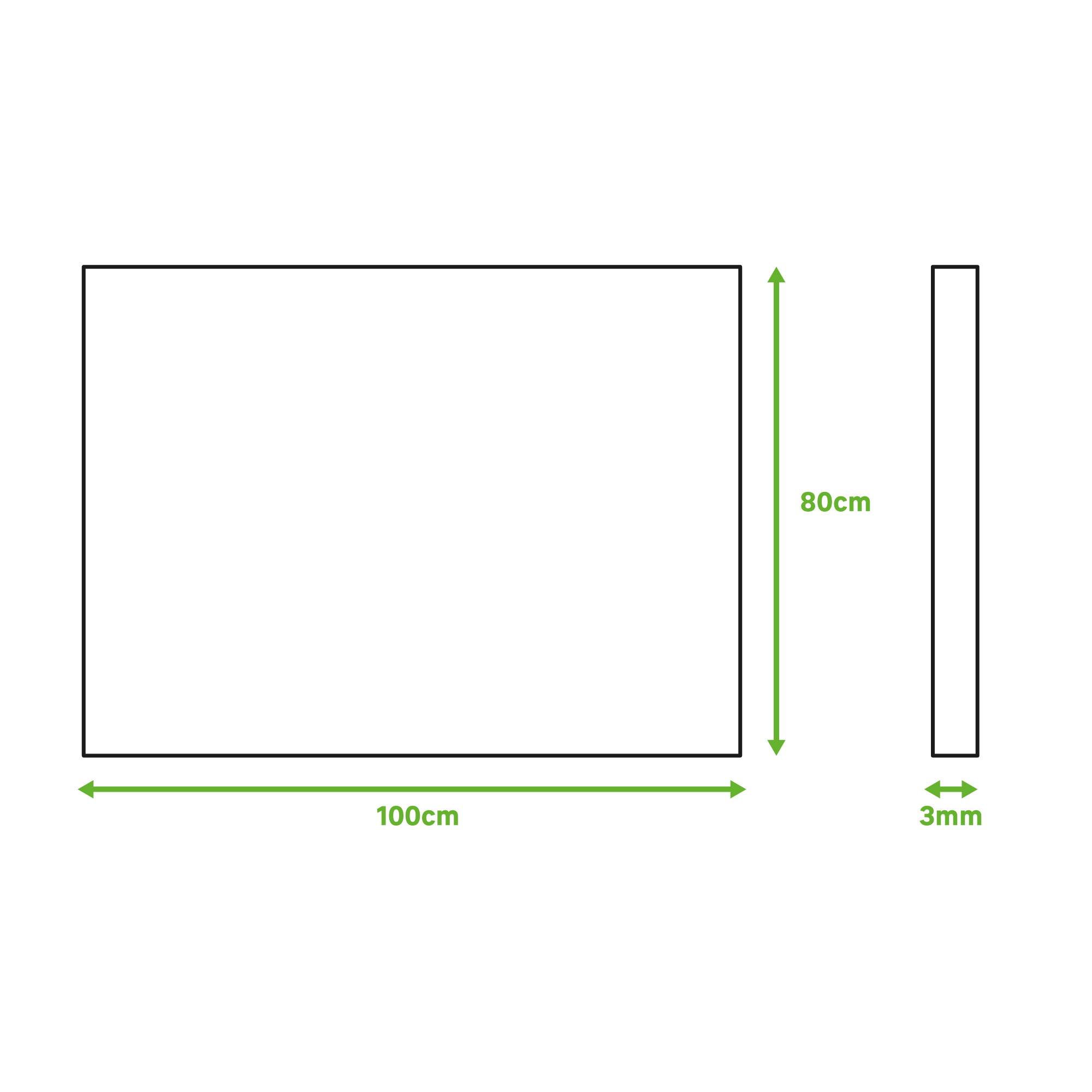 Espejo sin moldura rectangular Lain 80x100 cm - 4