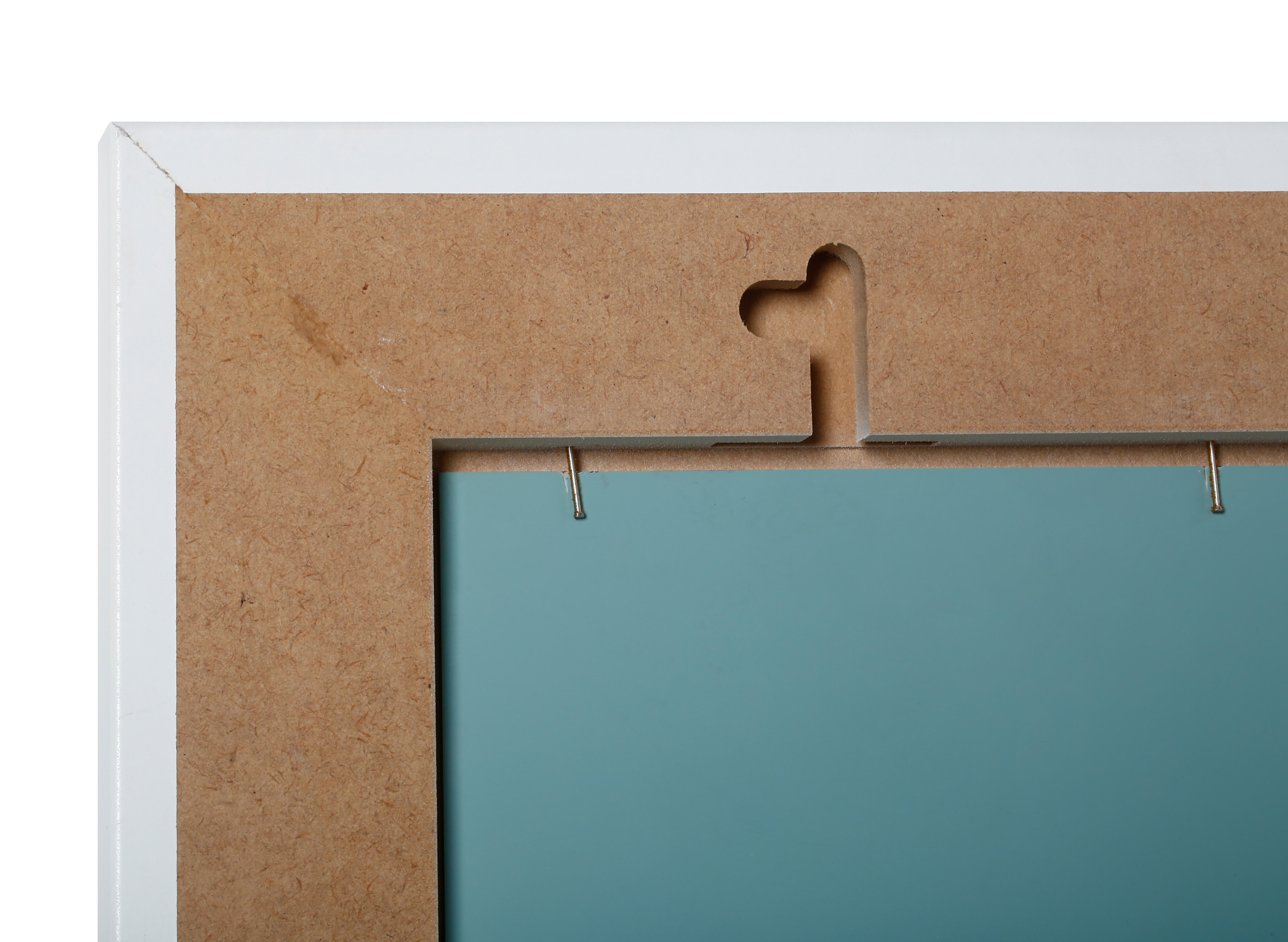 Espejo enmarcado rectangular Roma blanco  80 x80 cm - 4