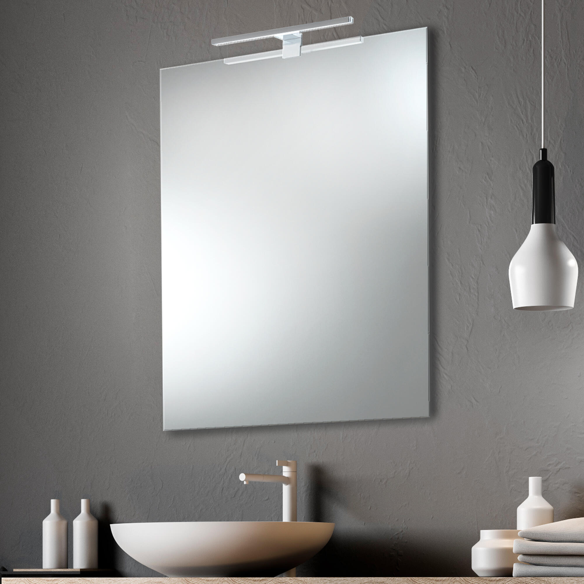 Espejo de baño con luz led alba 60x80cm