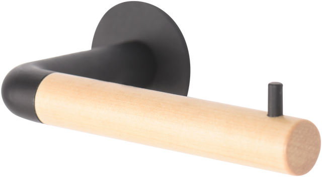 Portarrollos de papel higiénico Scandi negro adhesivo o para atornillar