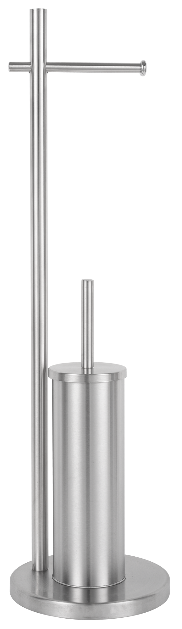 Suporte para piaçaba e porta-rolos cinzento escovado Sensea Circle - 8