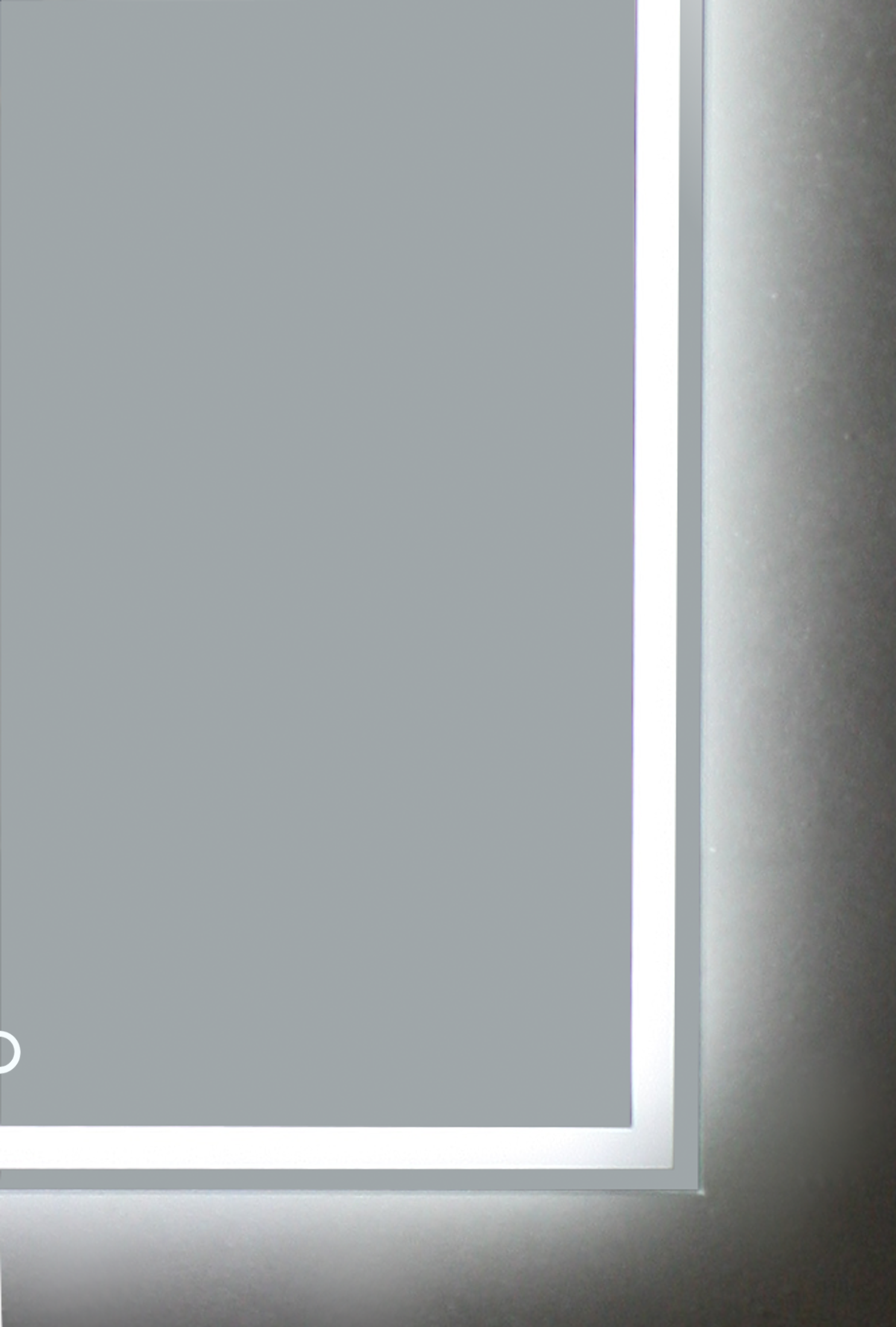 Espejo de baño con luz LED ambiente,  Gunar gris/plata con antivaho, táctil 70x70cm - 4