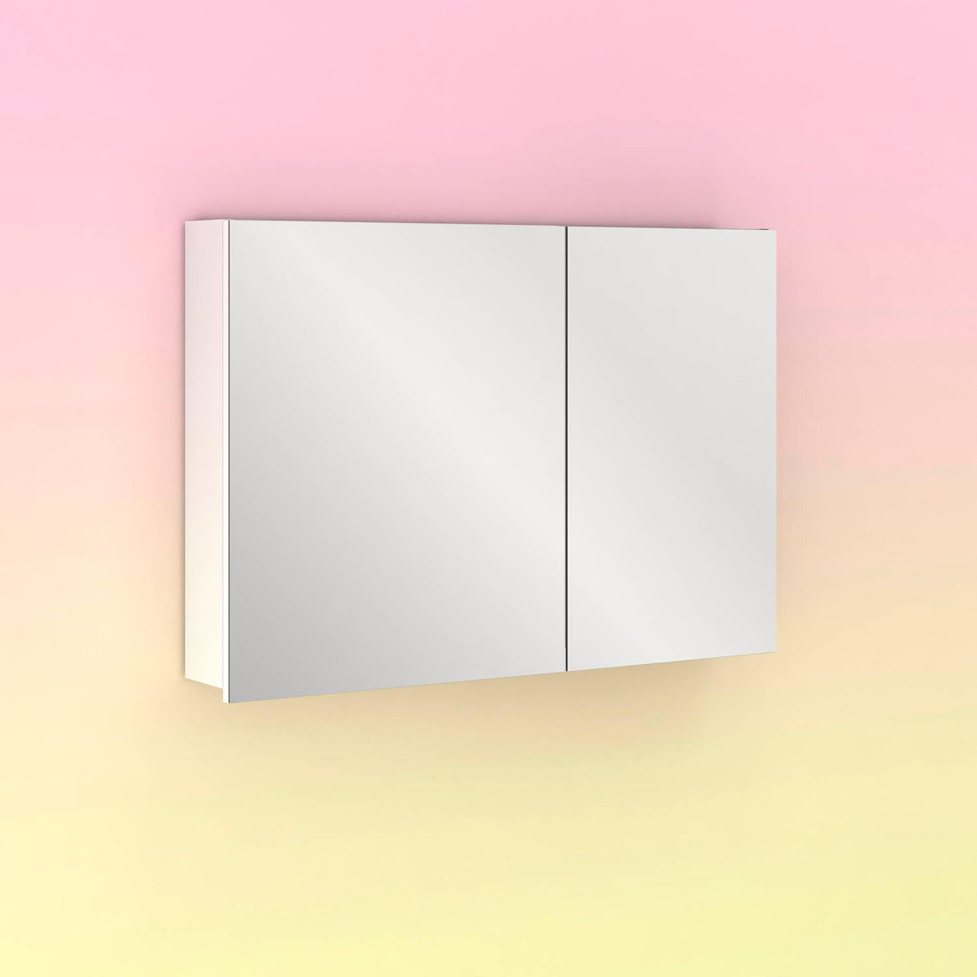 Armario de baño midori blanco brillo 90x61.5x13.5 cm
