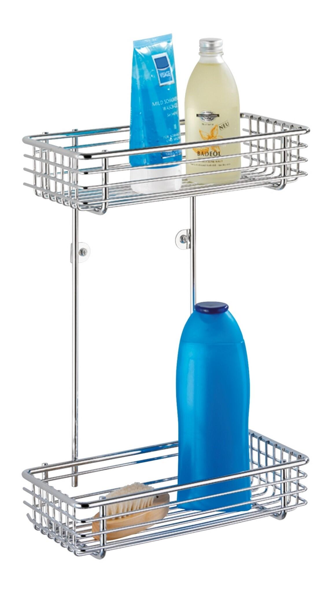 Organizador de ducha milano gris / plata 25x37x cm