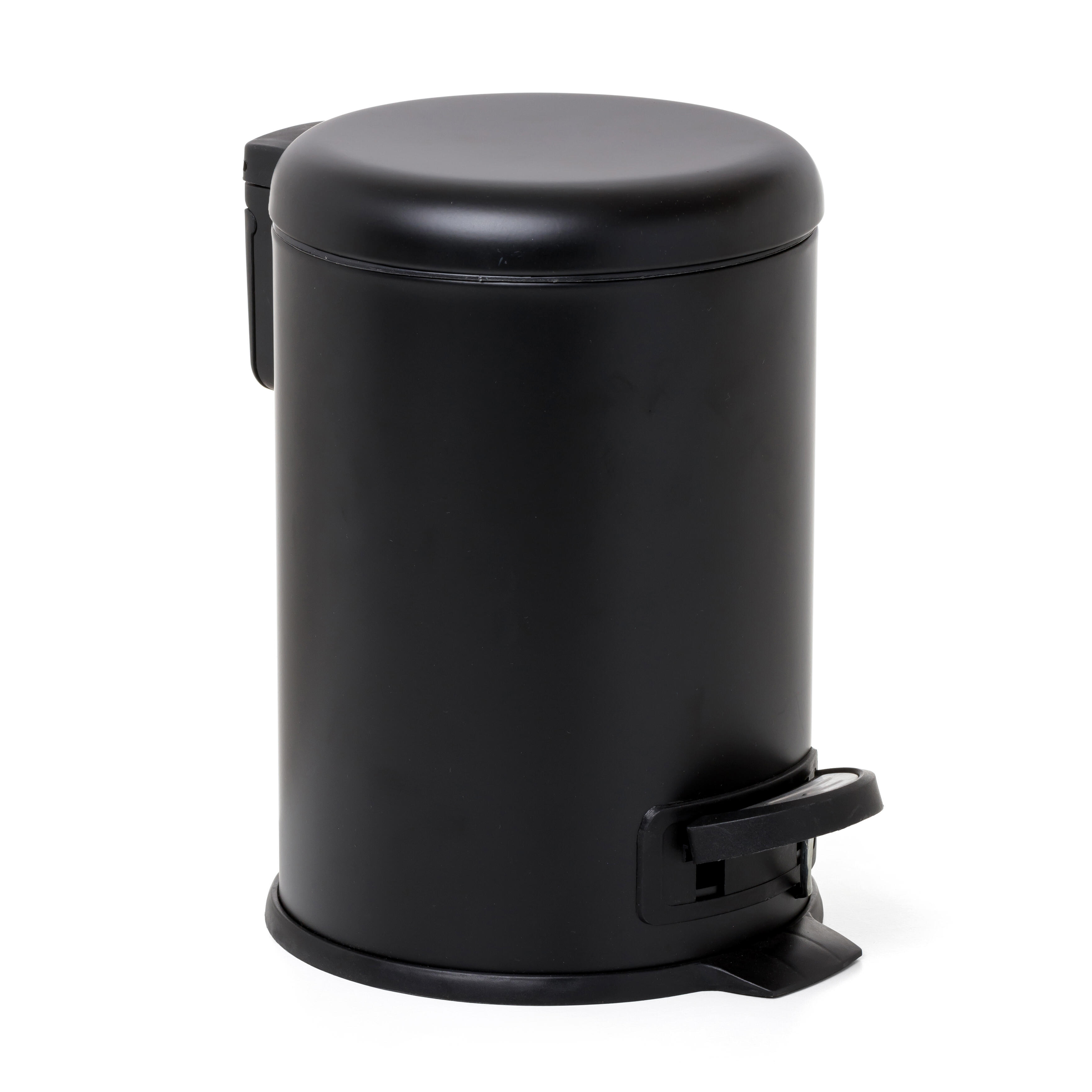 Papelera baño negro 3l