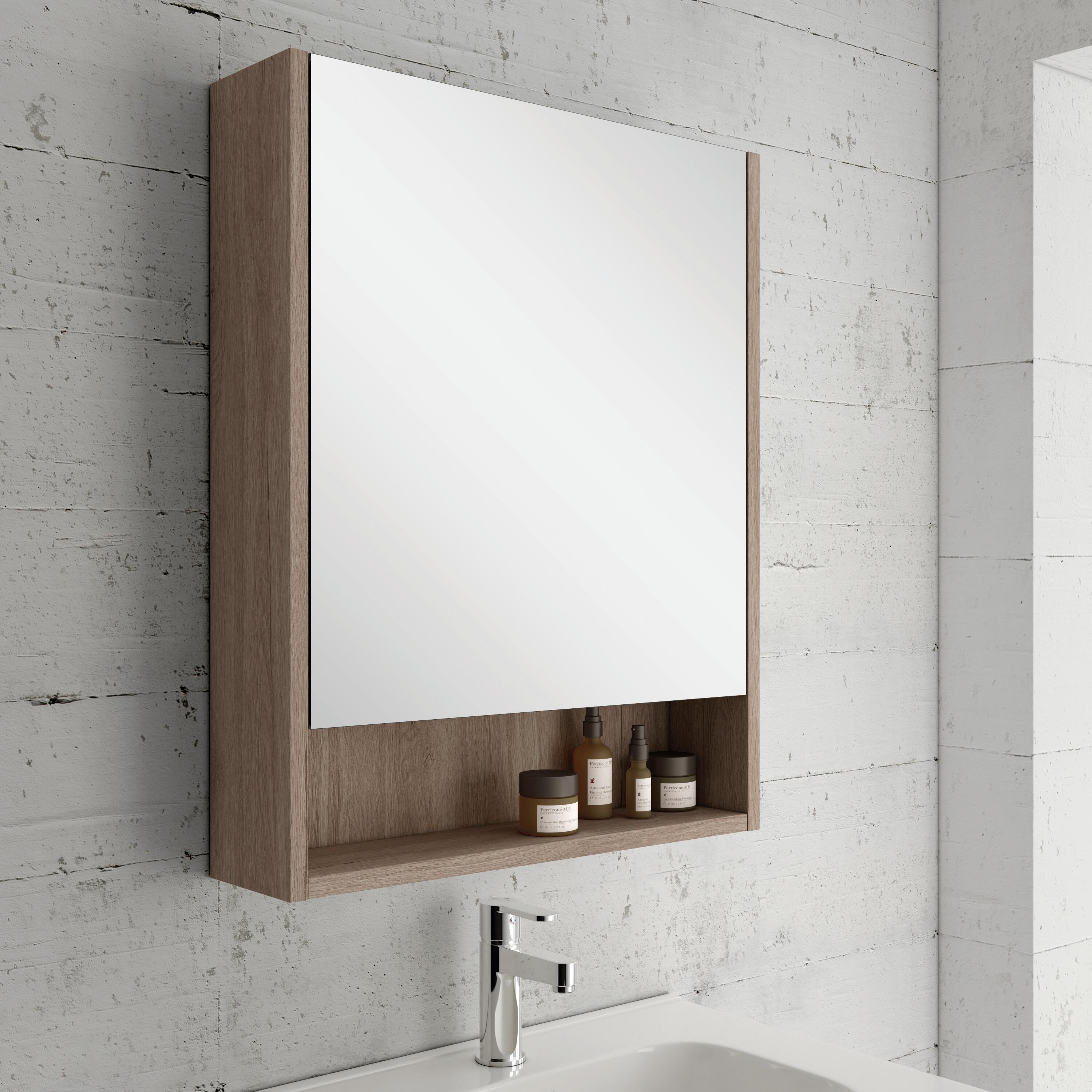 Armario de baño moon roble gris 60x75x13 cm