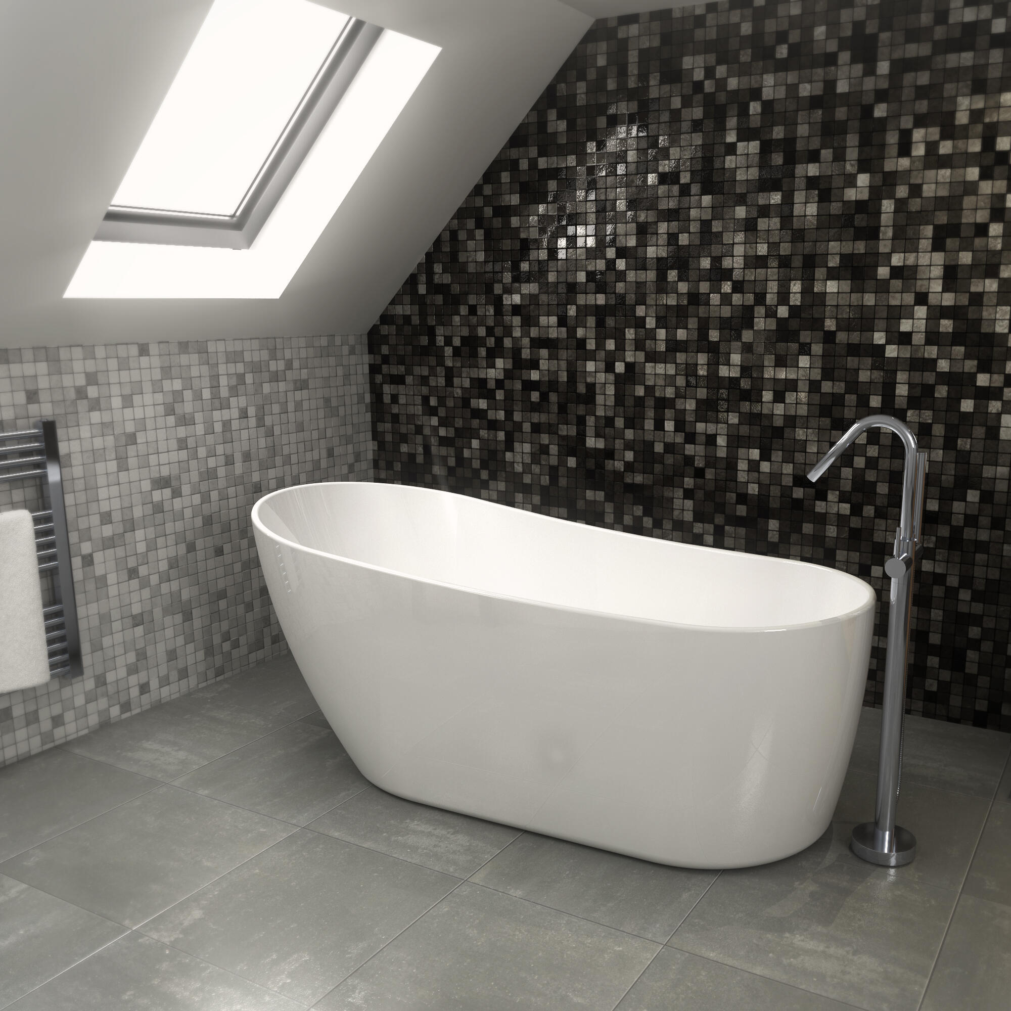 Bañera isla sanycces dina blanco 180x80 cm