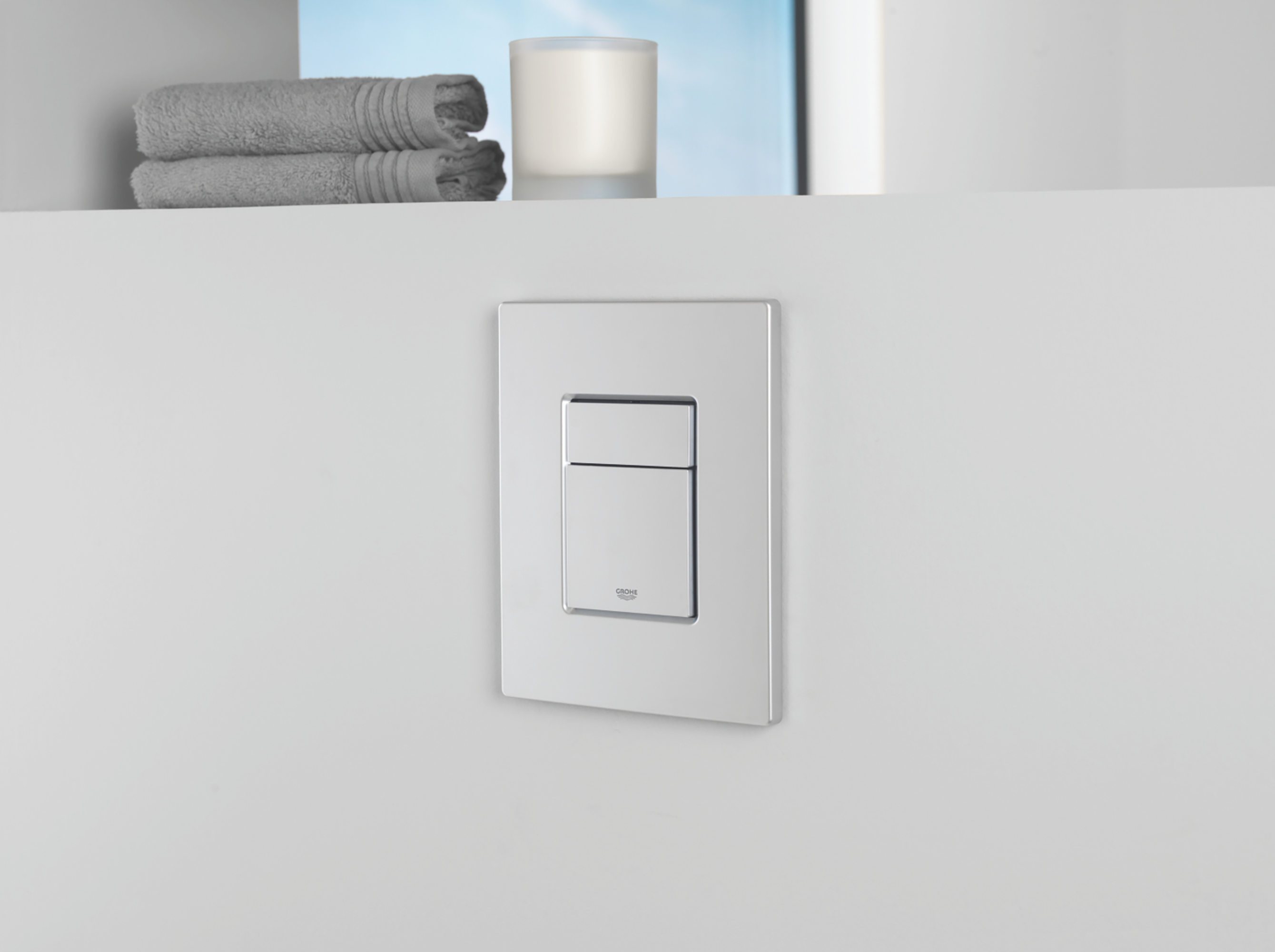 Placa de acionamento para sanita suspensa 15,6x19,7 cm cromado Grohe Skate Cosmopolitan - 2