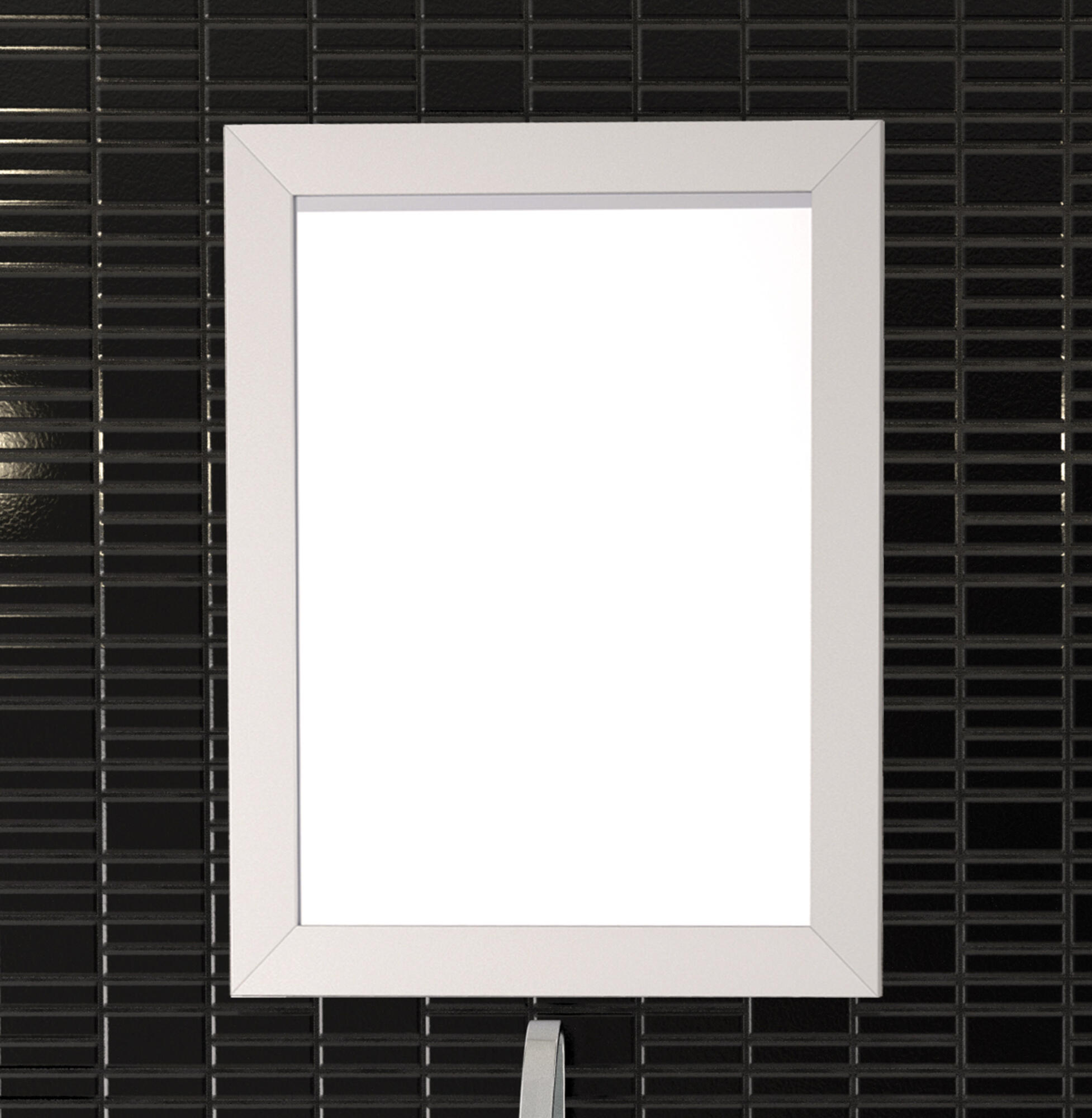 Espejo enmarcado rectangular roma blanco 60 x80 cm