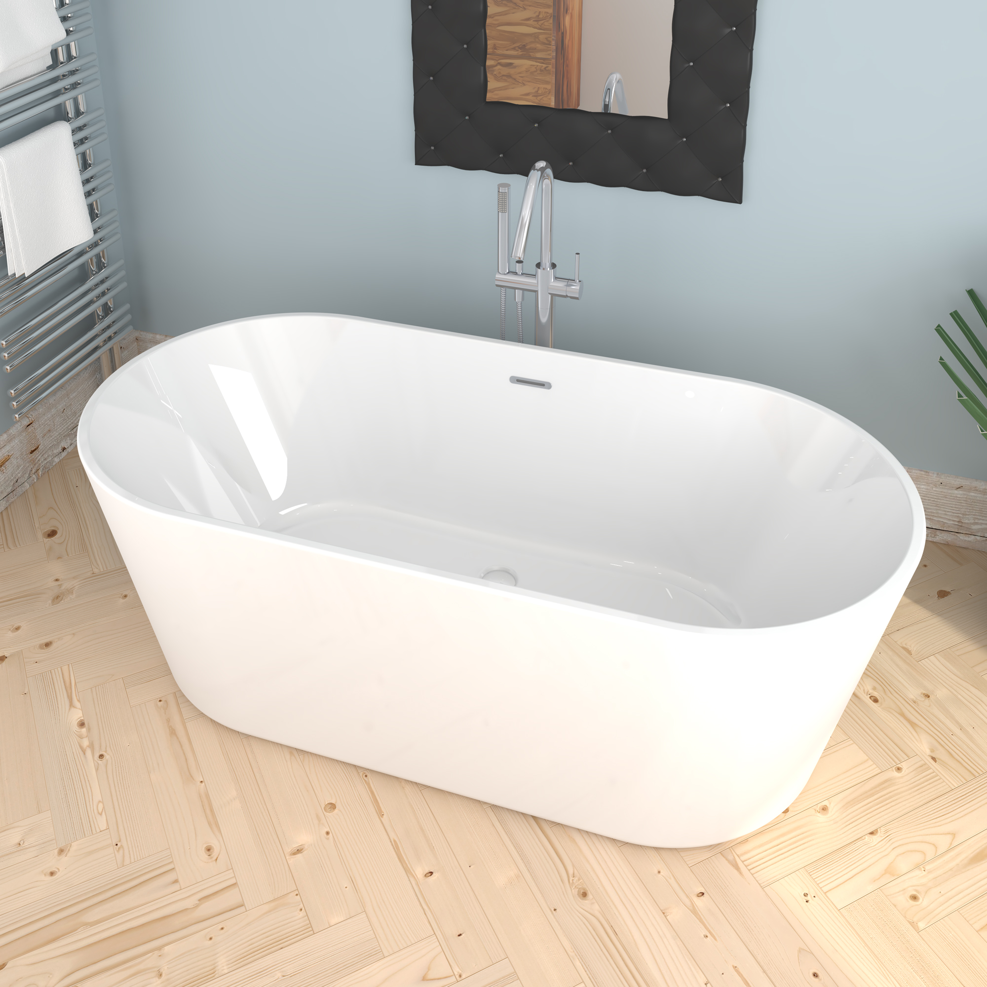 Bañera isla Diane blanco br 170x80 cm - 0