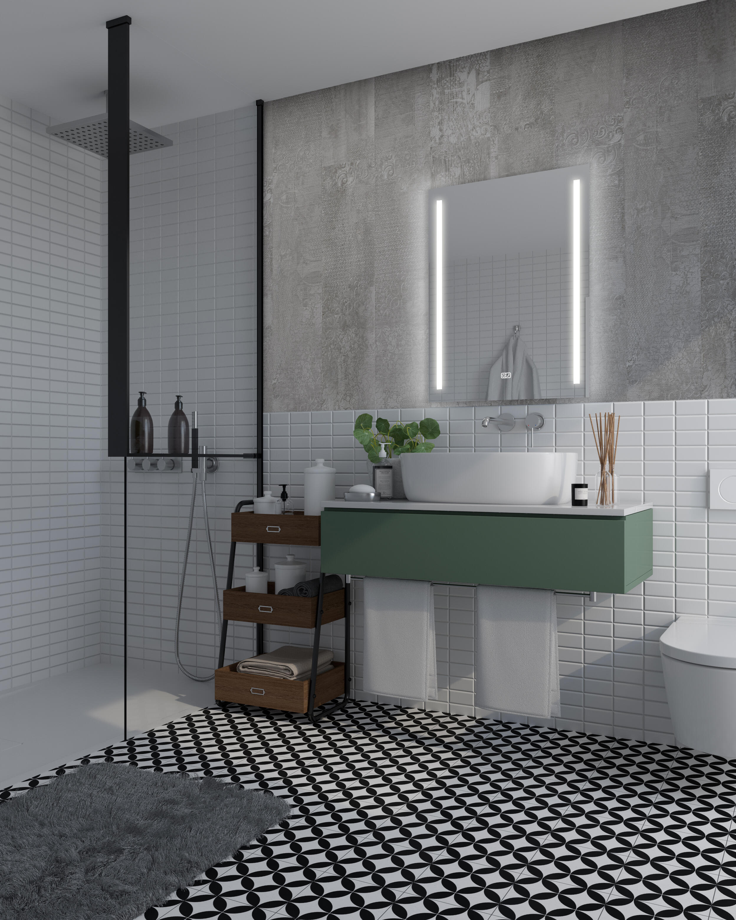 Espejo de baño con luz led phone call con antivaho, táctil, altavoz, , bluetooth, 60x80cm