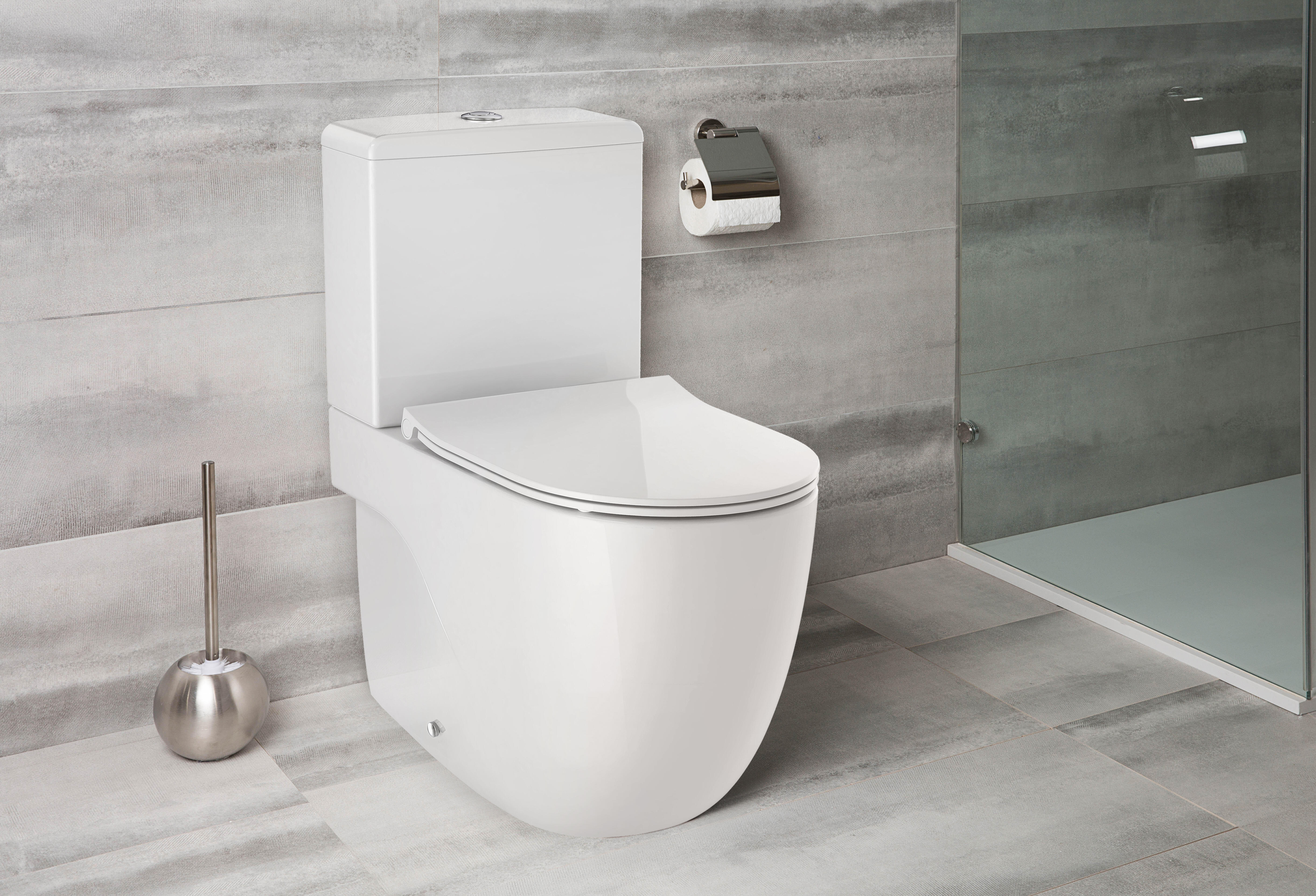 Pack WC ROCA Teras sistema Rimless con tapa amortiguada blanco | Leroy ...
