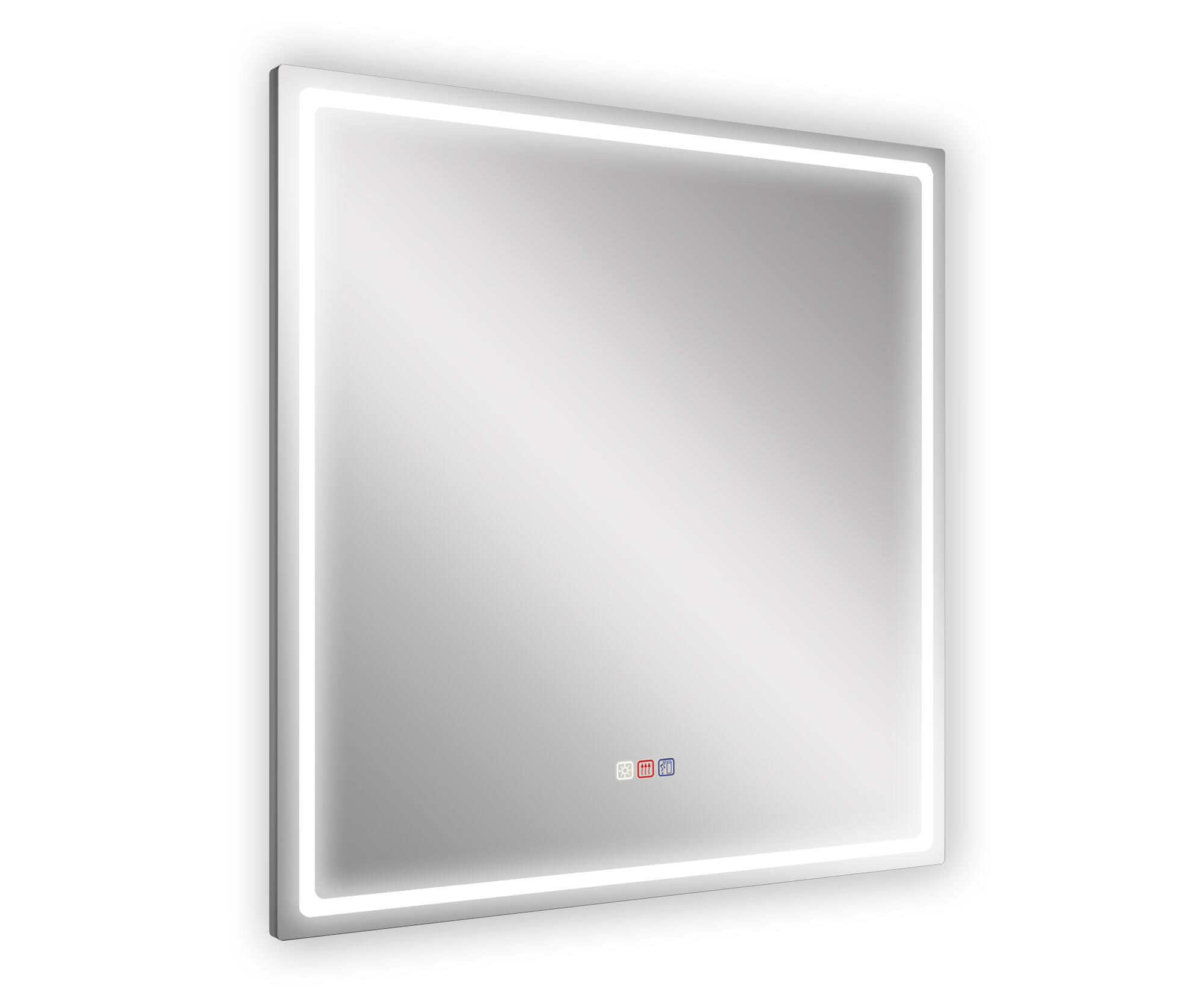 Espejo de baño con luz led slim , antivaho, táctil, altavoz, , bluetooth, 80x80cm