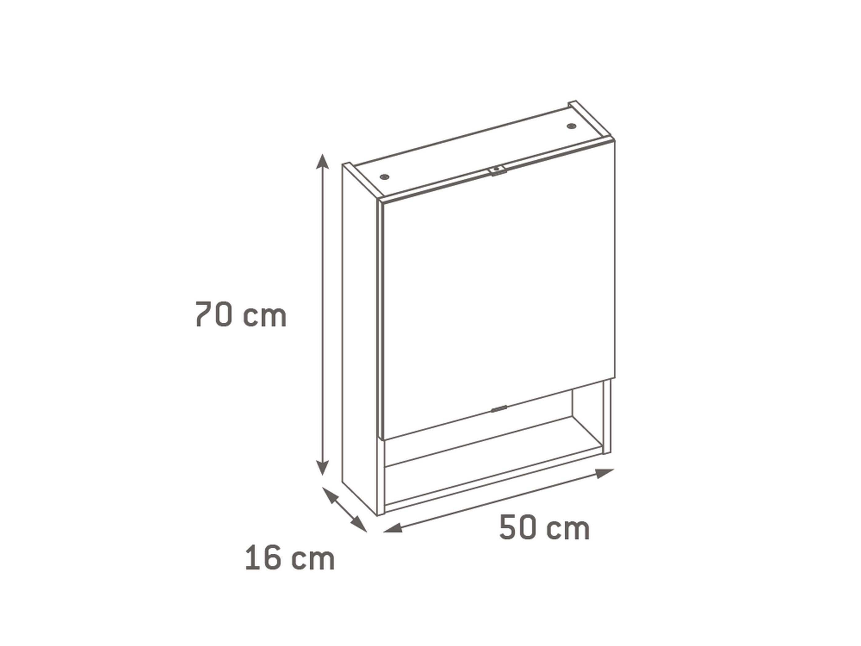 Armário com espelho SENSEA EASY 50X14X70CM OAK - 6
