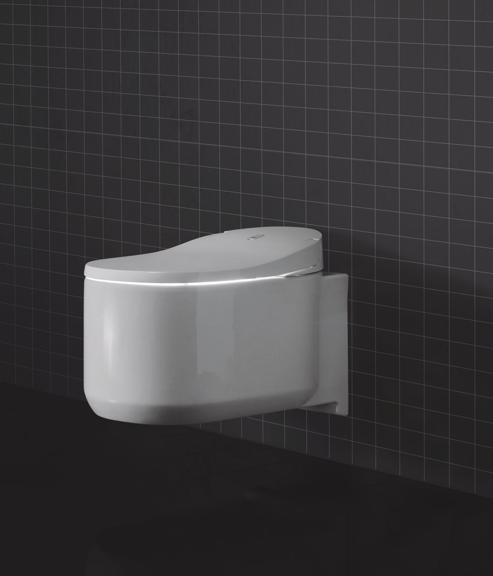 Sanita inteligente suspensa, tampa queda amortecida com comando eletrónico 37,5x74,5x60 cm branco Grohe - 3