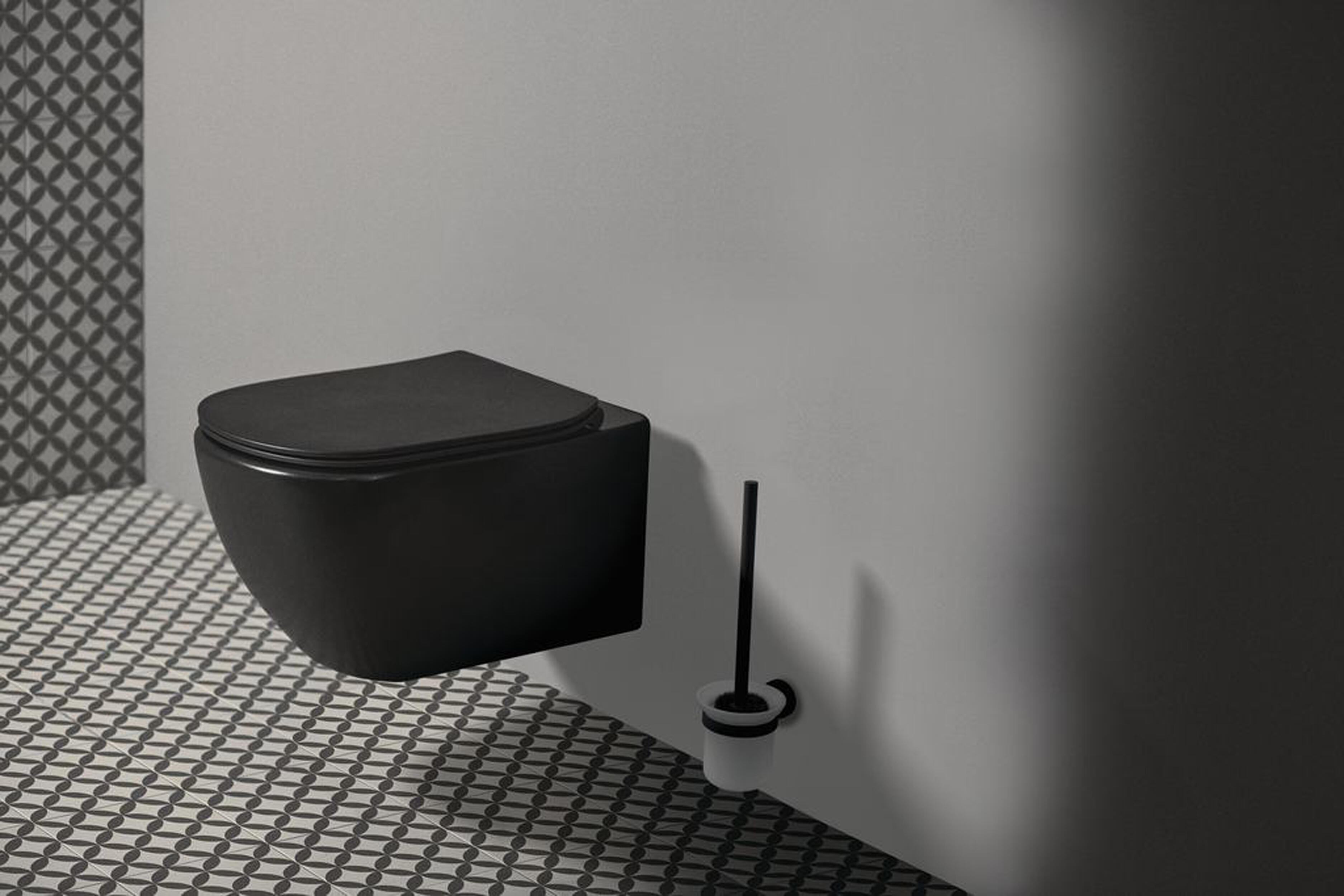 Pack WC suspendido IDEAL STANDARD Idealmood  con tapa amortiguada negro mate - 3