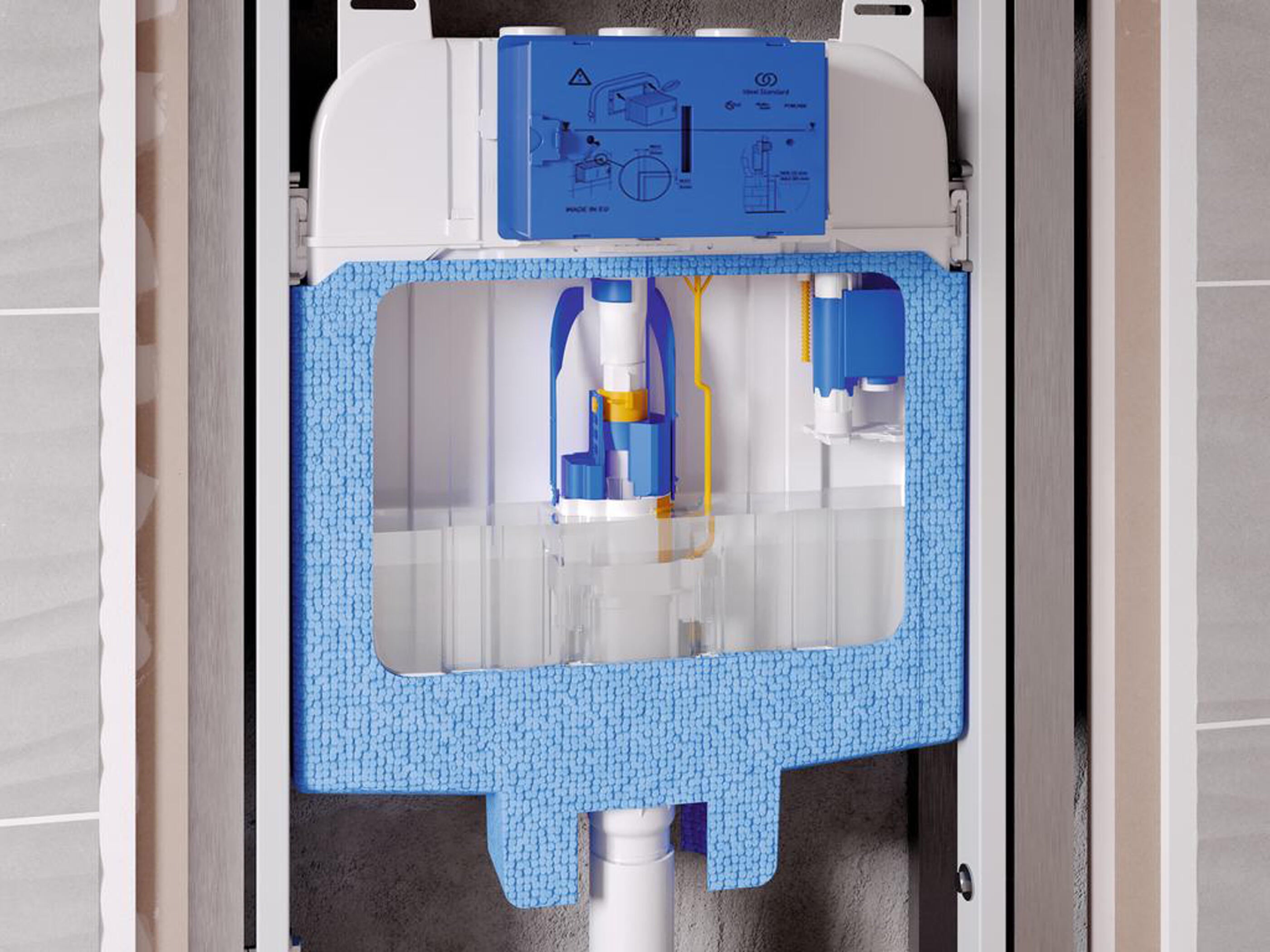 Bastidor para anclaje WC suspendido IDEAL STANDARD Prosys 115x50x9 cm cromo - 7