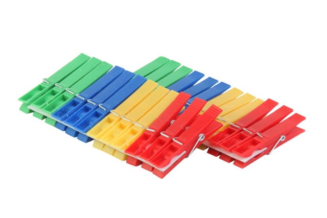 24 Molas para roupa Cuncial polipropileno multicor 70x10x14 mm