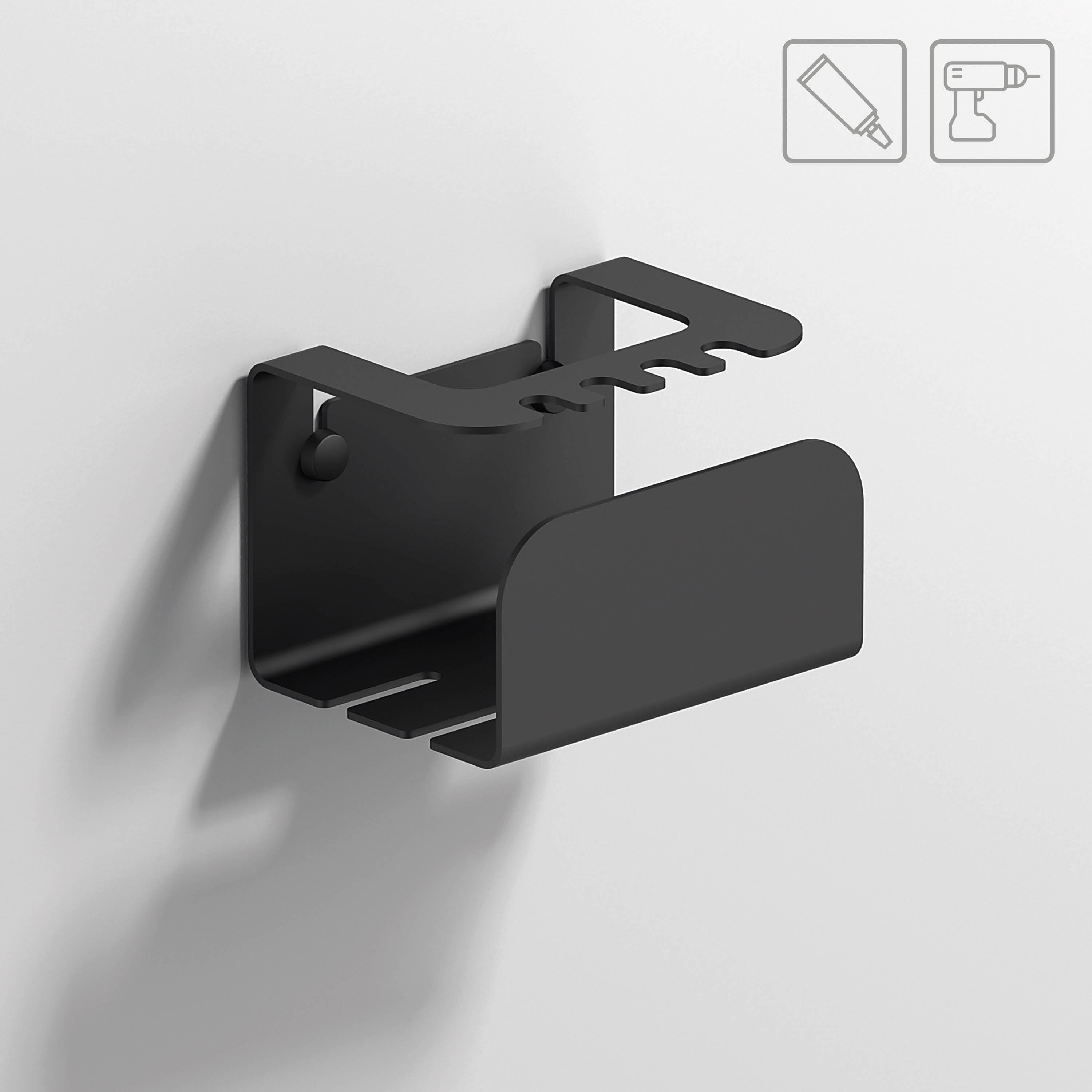 Portacepillos quick negro de metal