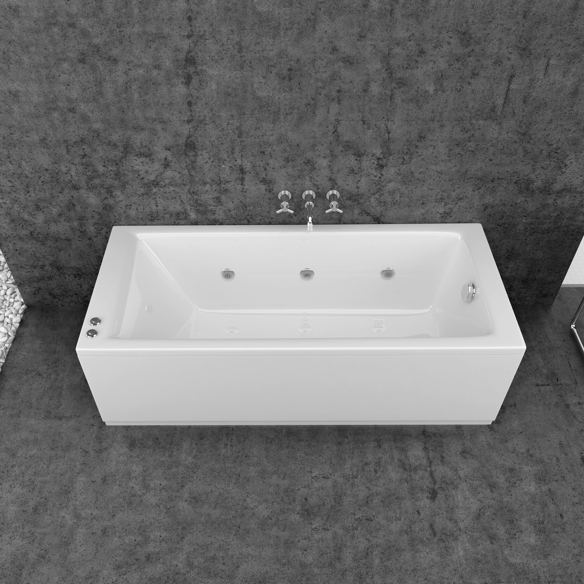 Bañera hidromasaje SANYCCES Galaxy blanco 180x80 cm - 3