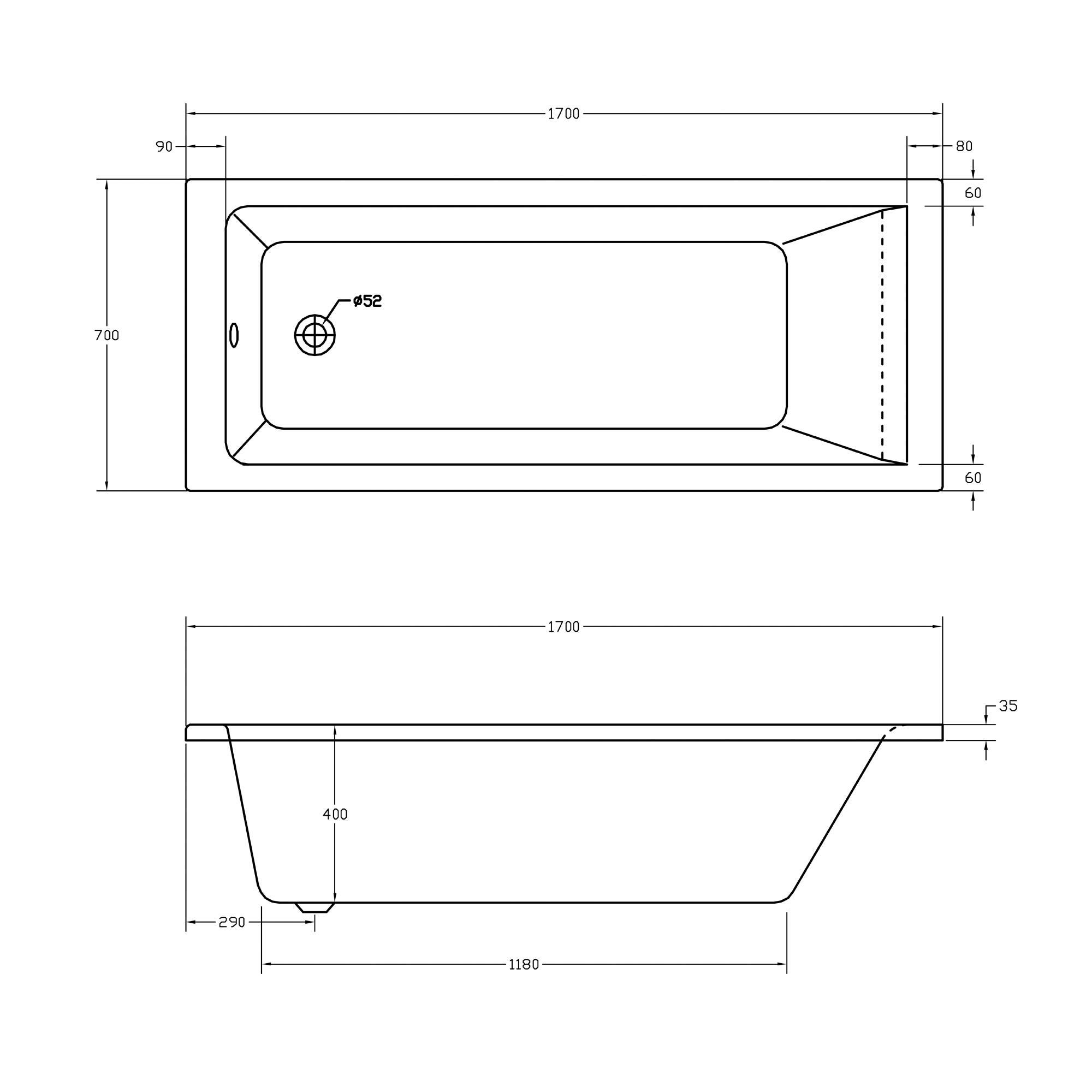 Bañera hidromasaje SANYCCES Galaxy 70x170 cm - 2