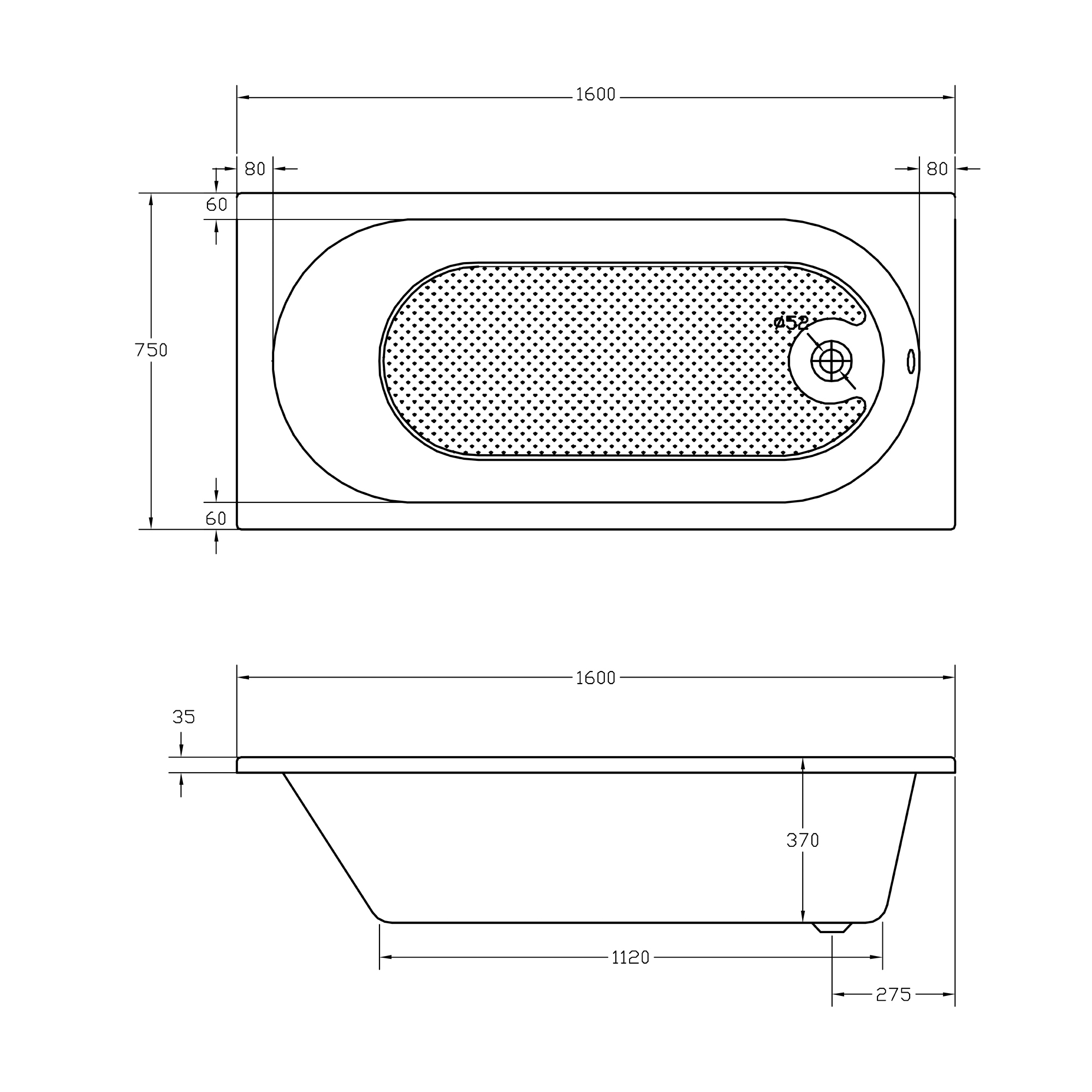 Bañera hidromasaje SANYCCES Nerea  160x75 cm - 2
