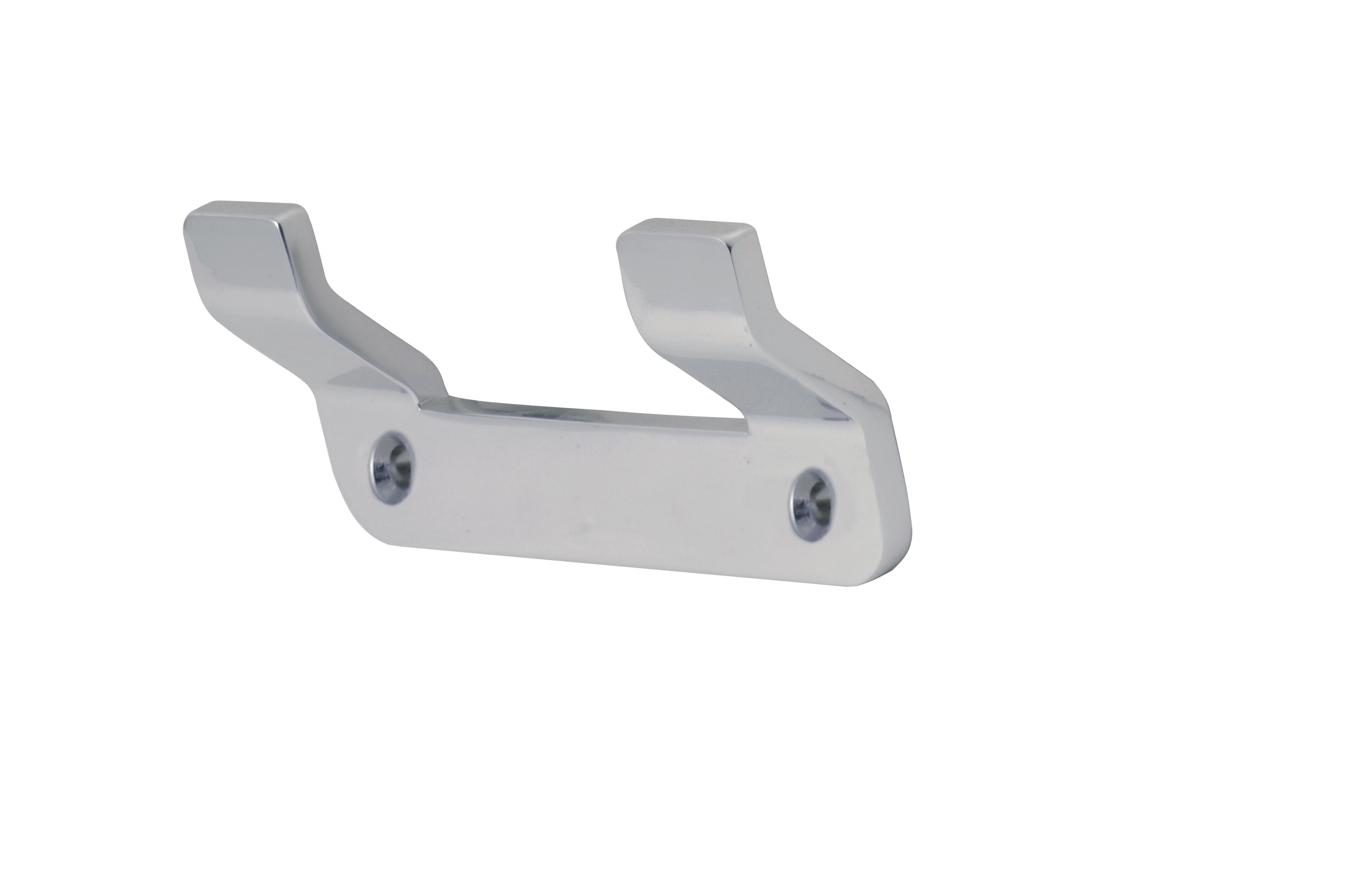 Percha/perchero flat aluminio gris con 2 ganchos