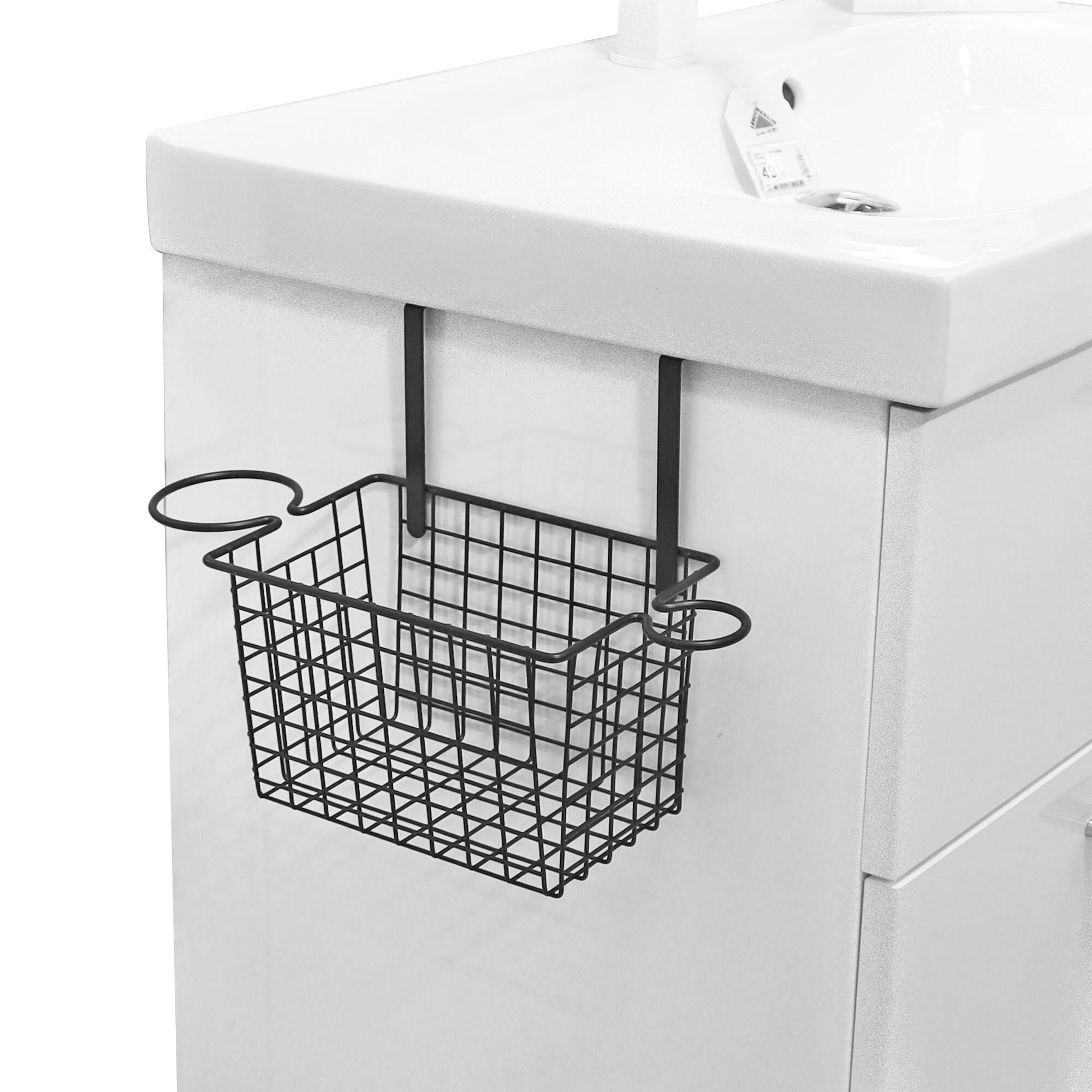Organizador de ducha Cesto Mueble Lavabo negro 35.5x24x15 cm - 6