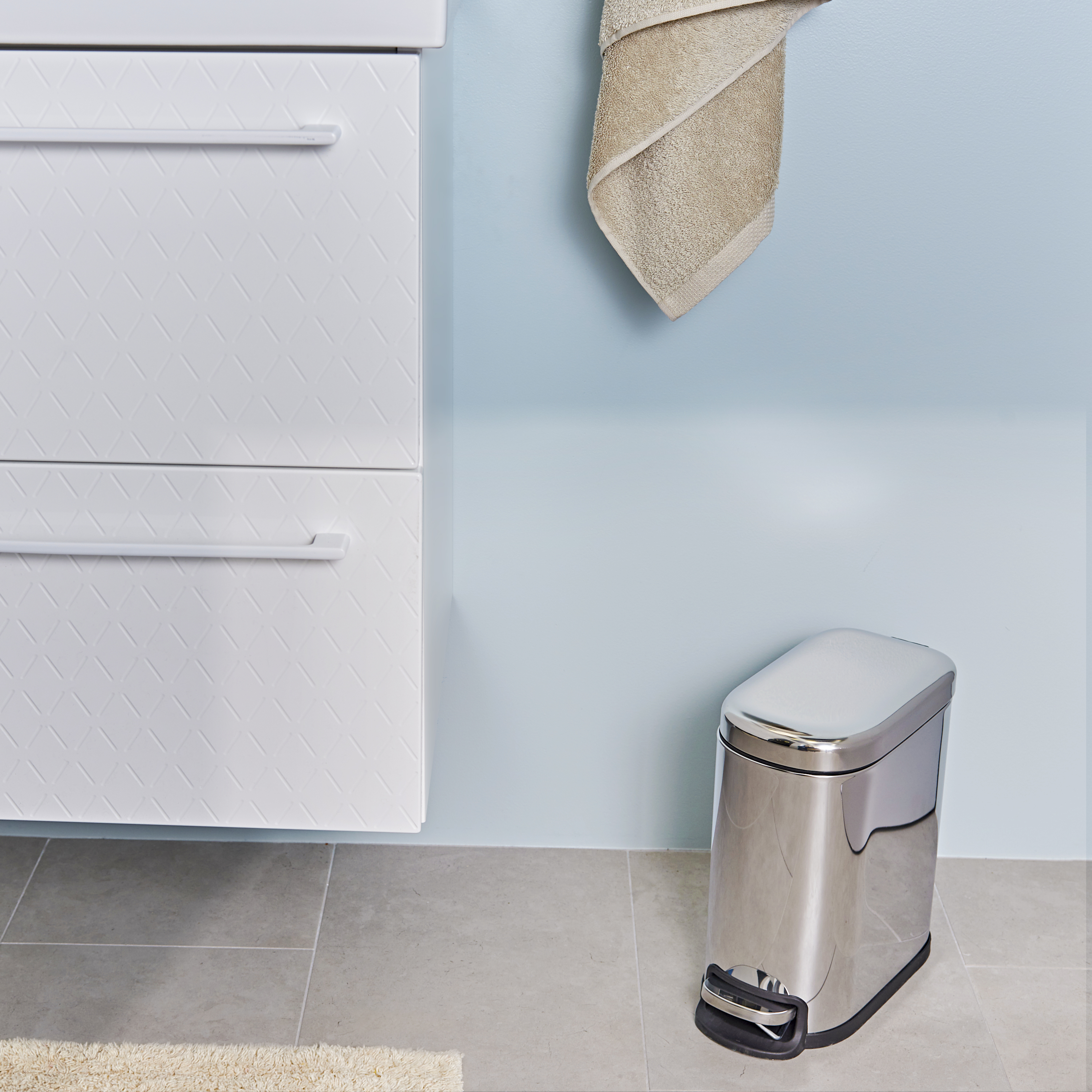 Balde de lixo 30,7x14,4x29 cm cromado Sensea Remix Slim - 5