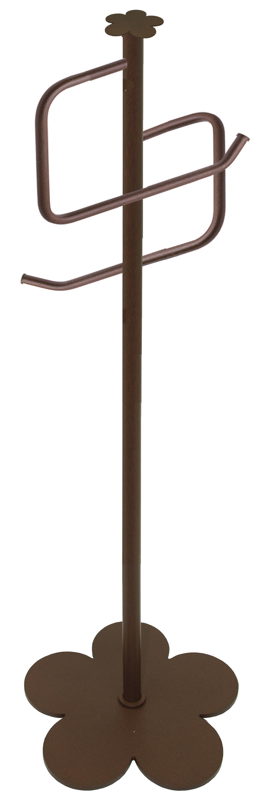 Toallero de pie provenza marrón barnizado 30x96 cm