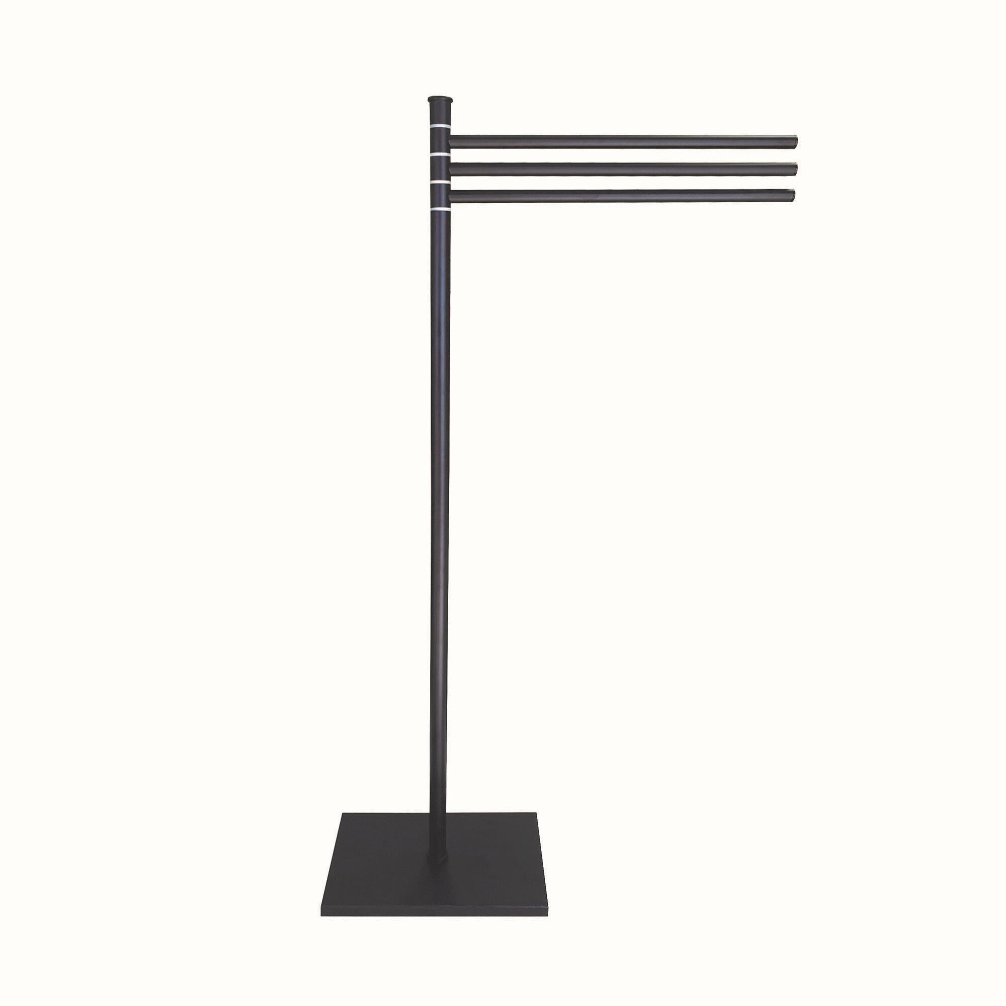 Toallero de pie negro 34.5x79 cm