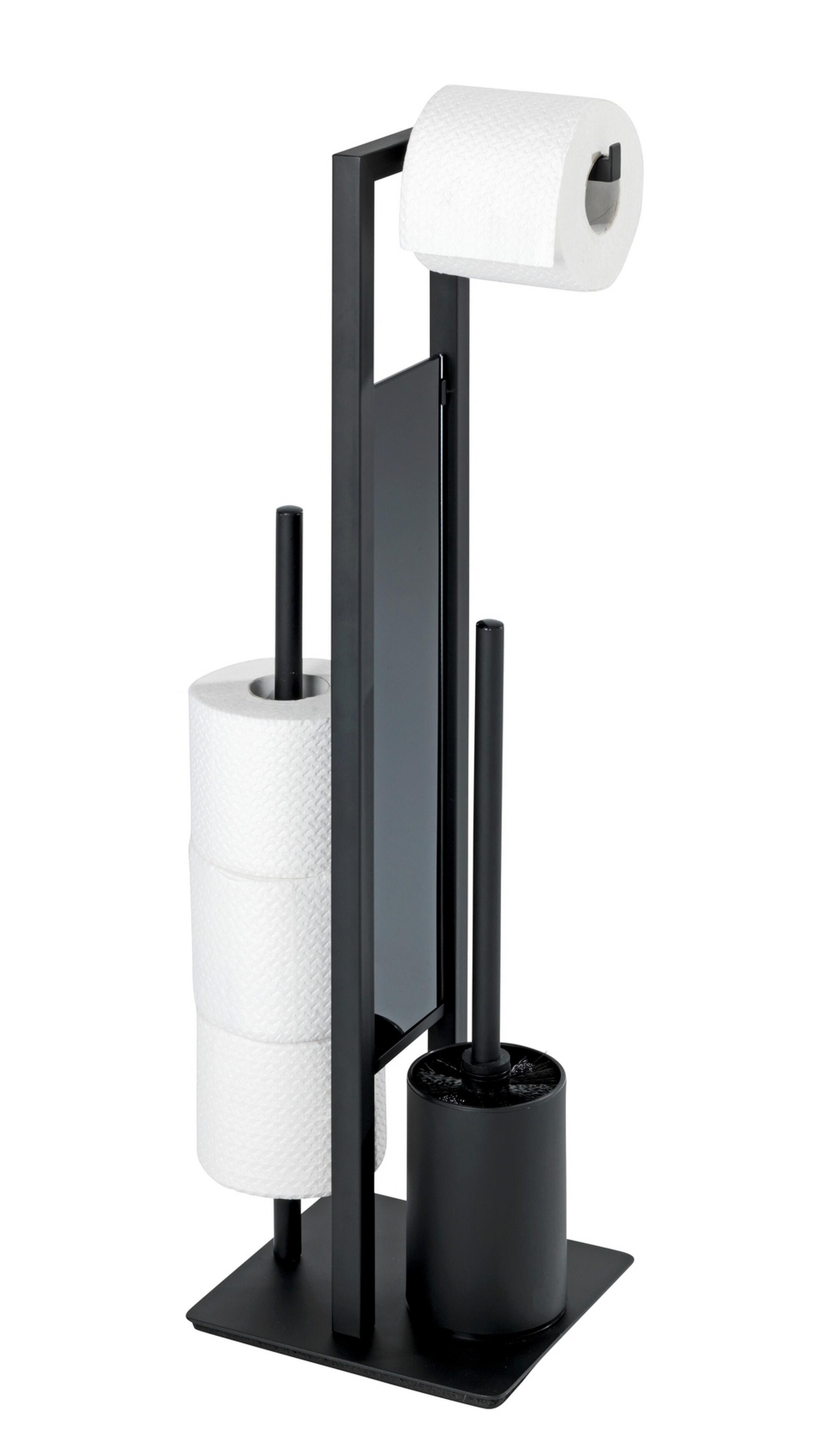 Suporte para piaçaba e porta-rolos preto envernizado Wenko Rivalta - 10