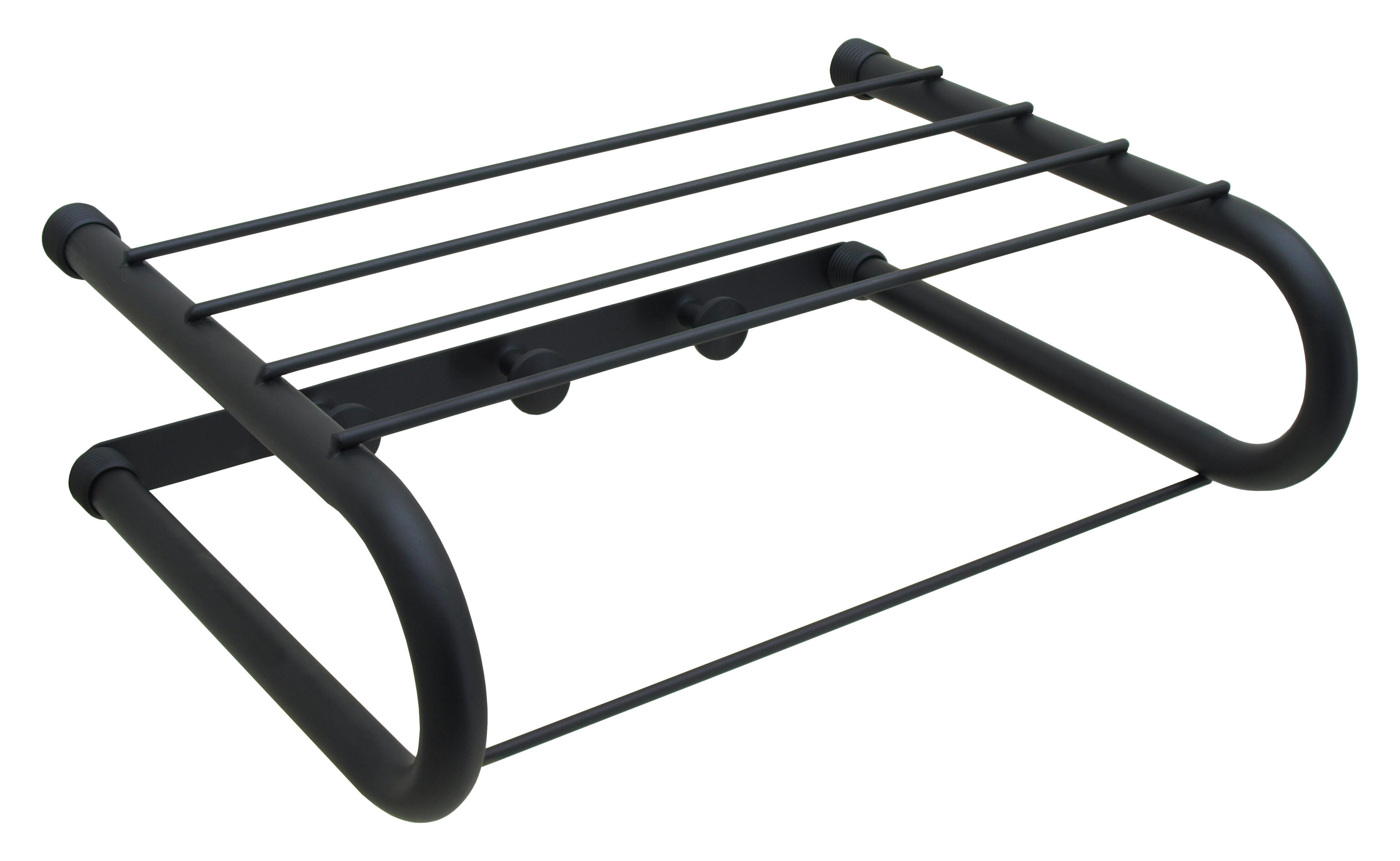 Toallero de pared negro mate 37x12x29 cm