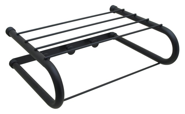 Toallero de barra negro mate para atornillar 37x12x29 cm