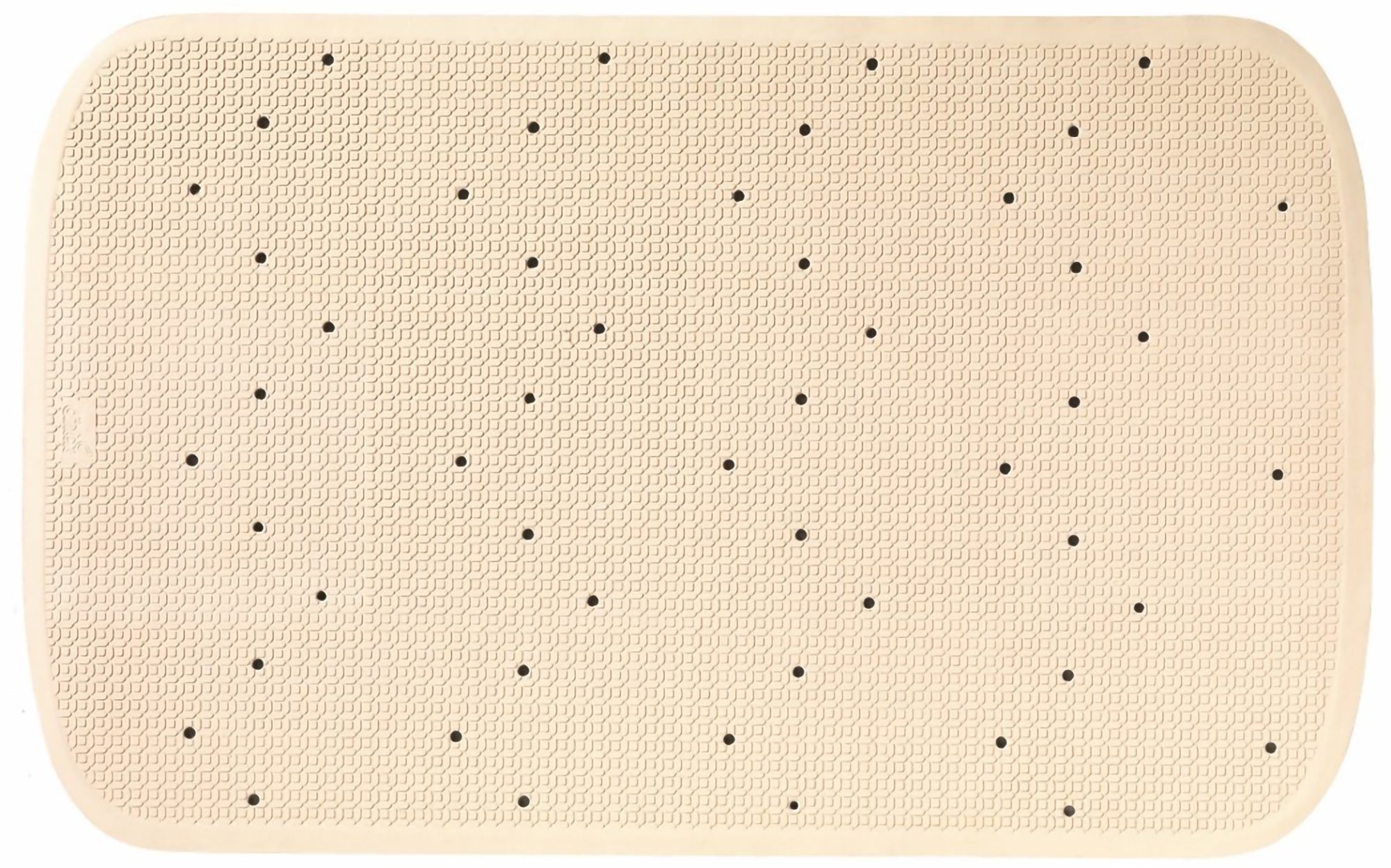 Alfombra de baño cuadrada ducha plato 50x80 cm beige