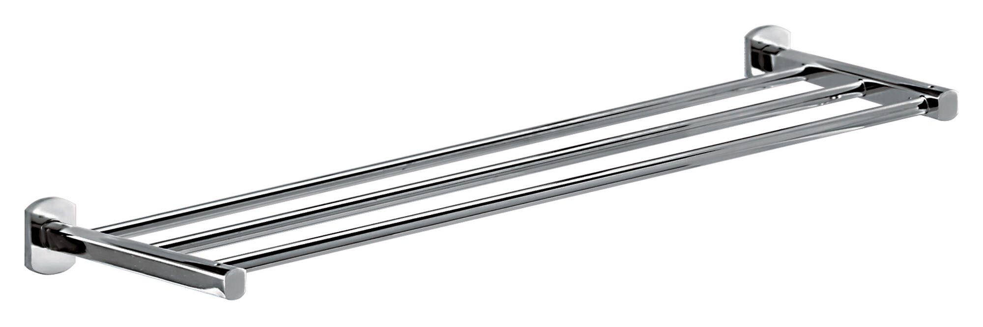 Toallero pared edera gris / plata cromado brillante 62.4x4.9 cm