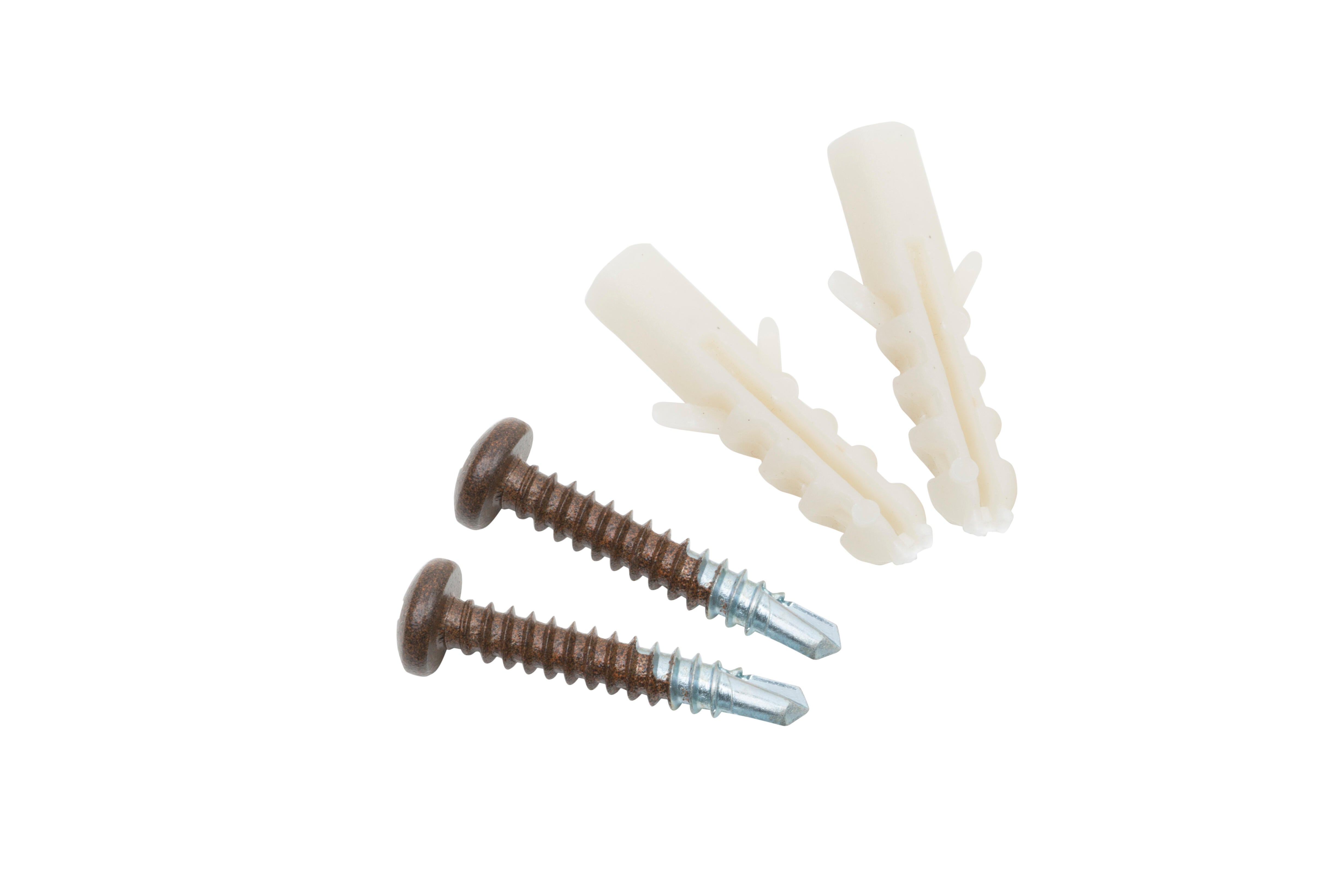 Portarrollos de papel higiénico Art Decó marrón fijo en pared - 5