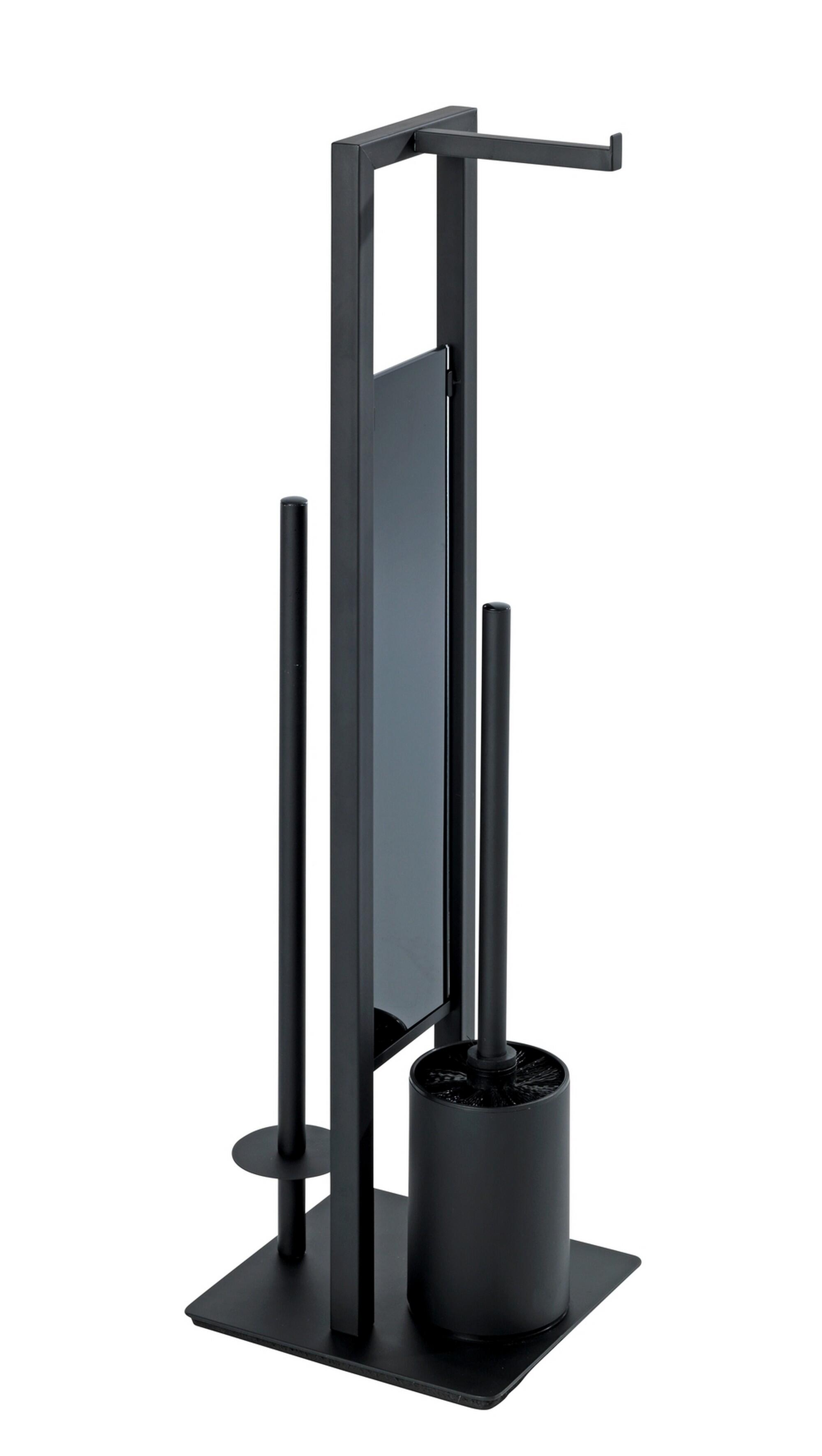 Suporte para piaçaba e porta-rolos preto envernizado Wenko Rivalta - 11