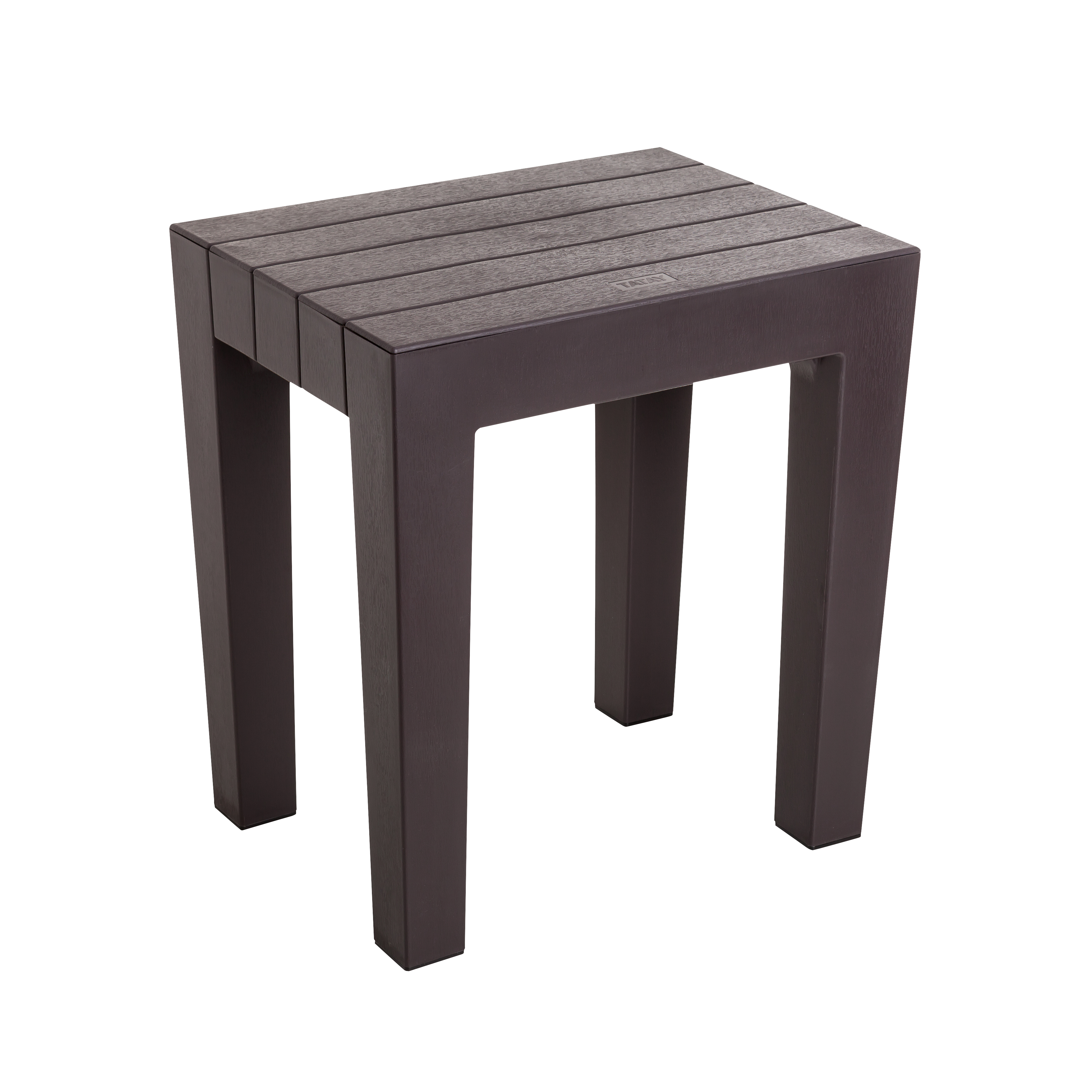 Taburete de baño lombok marrón 29x41.5 cm