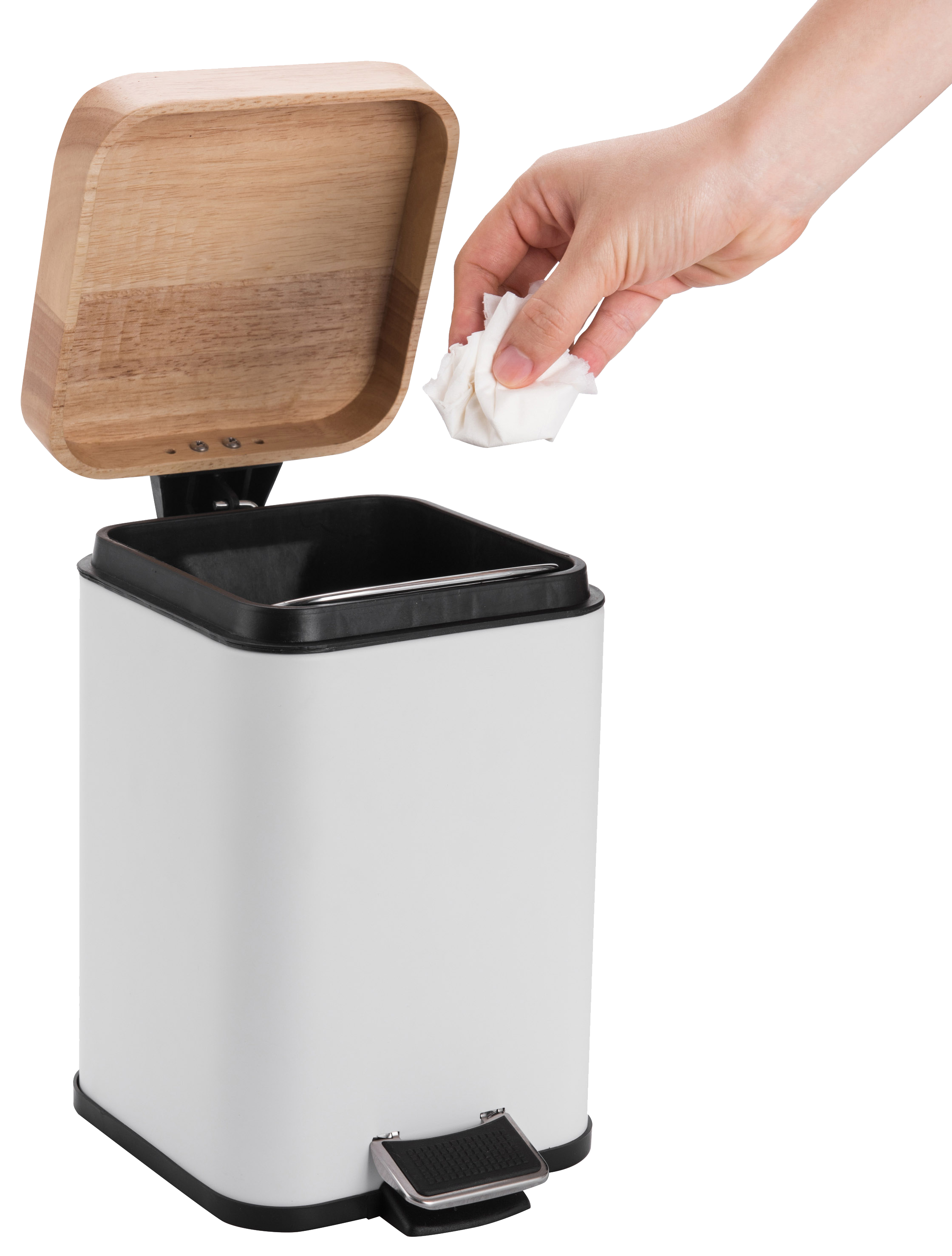 Balde do lixo SENSEA SCANDI 3L BRANCO MATE - 16