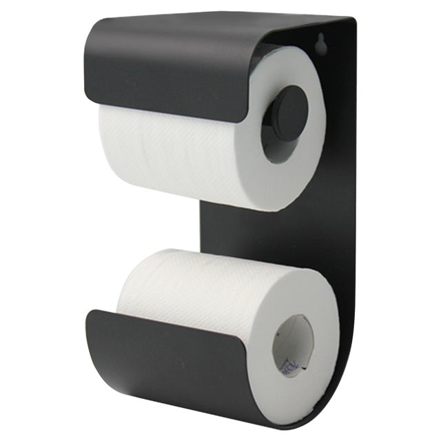 Porta-rolos duplo sealskin preto mate