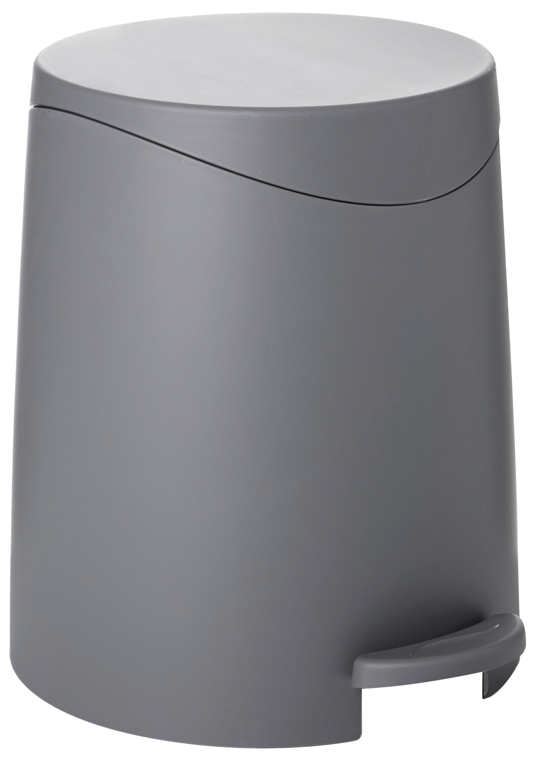 Papelera de baño milan gris plata 3l