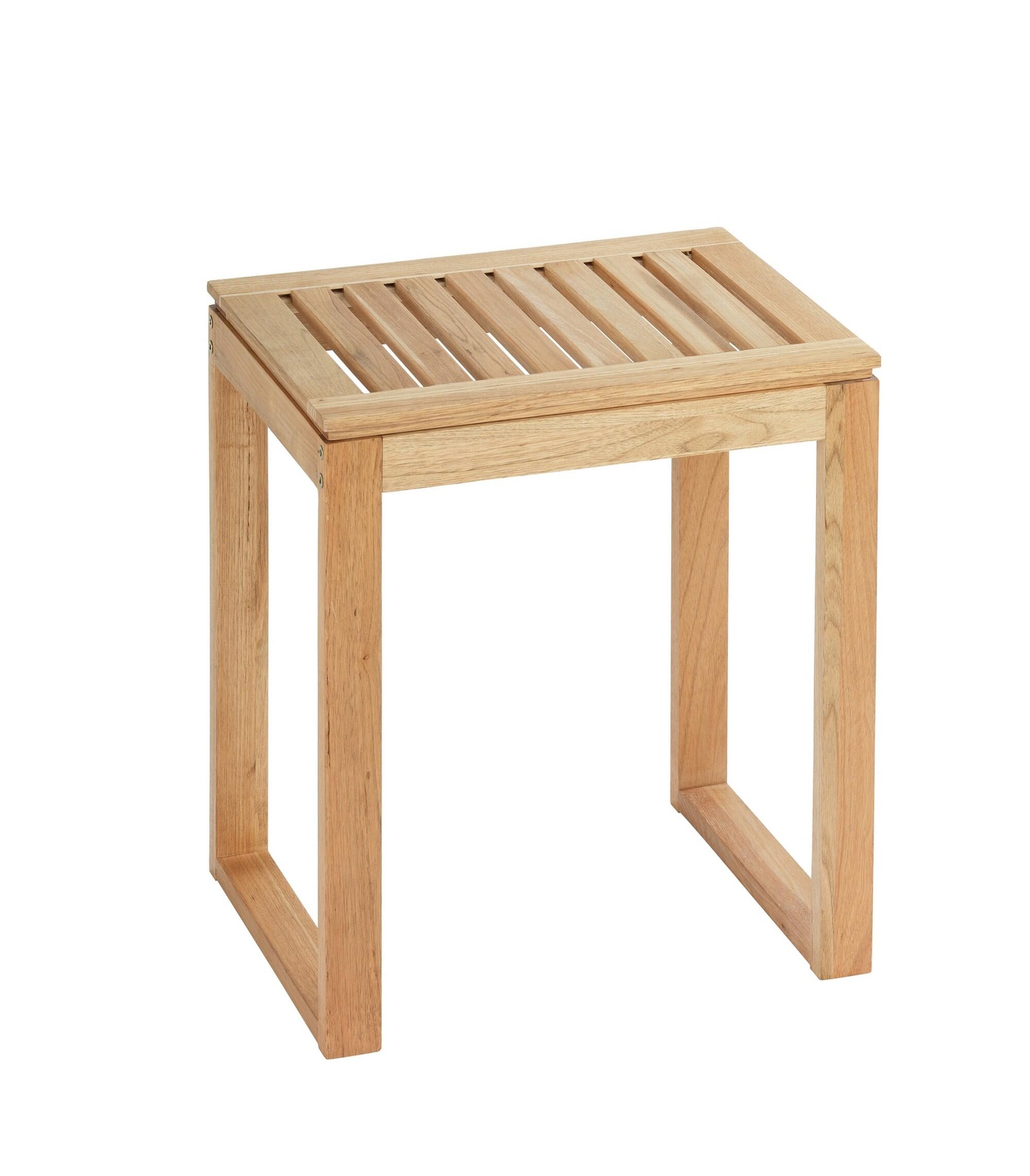 Taburete de baño norway marrón 40x46 cm