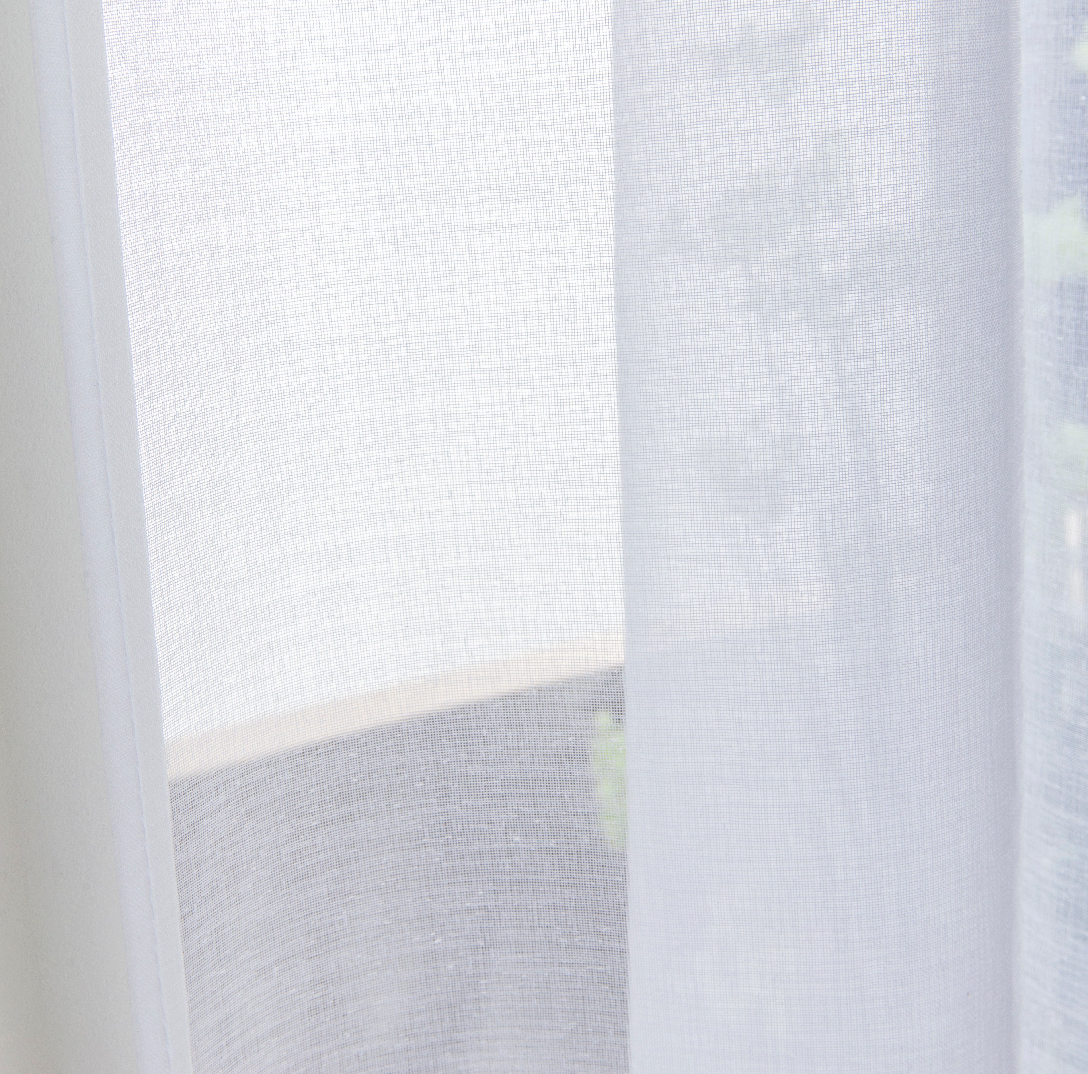 Vitrage tamisant, Cleo, blanc H.160 x l.80 cm - 3